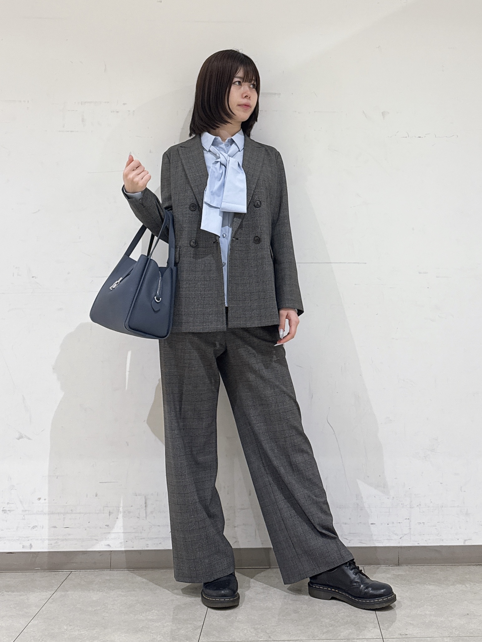 rinaさんの「INDIVI｜【洗濯機OK／ストレッチ◎】秋はじめのダブルジャケット」を使ったコーディネート