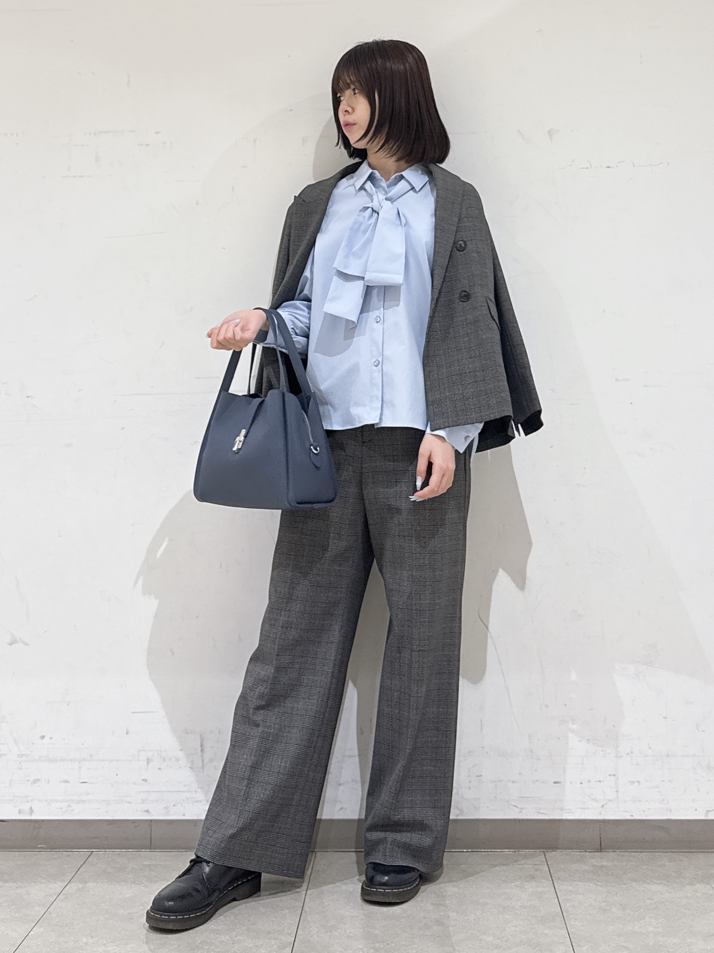rinaさんの「INDIVI｜【洗濯機OK／ストレッチ◎】秋はじめのダブルジャケット」を使ったコーディネート