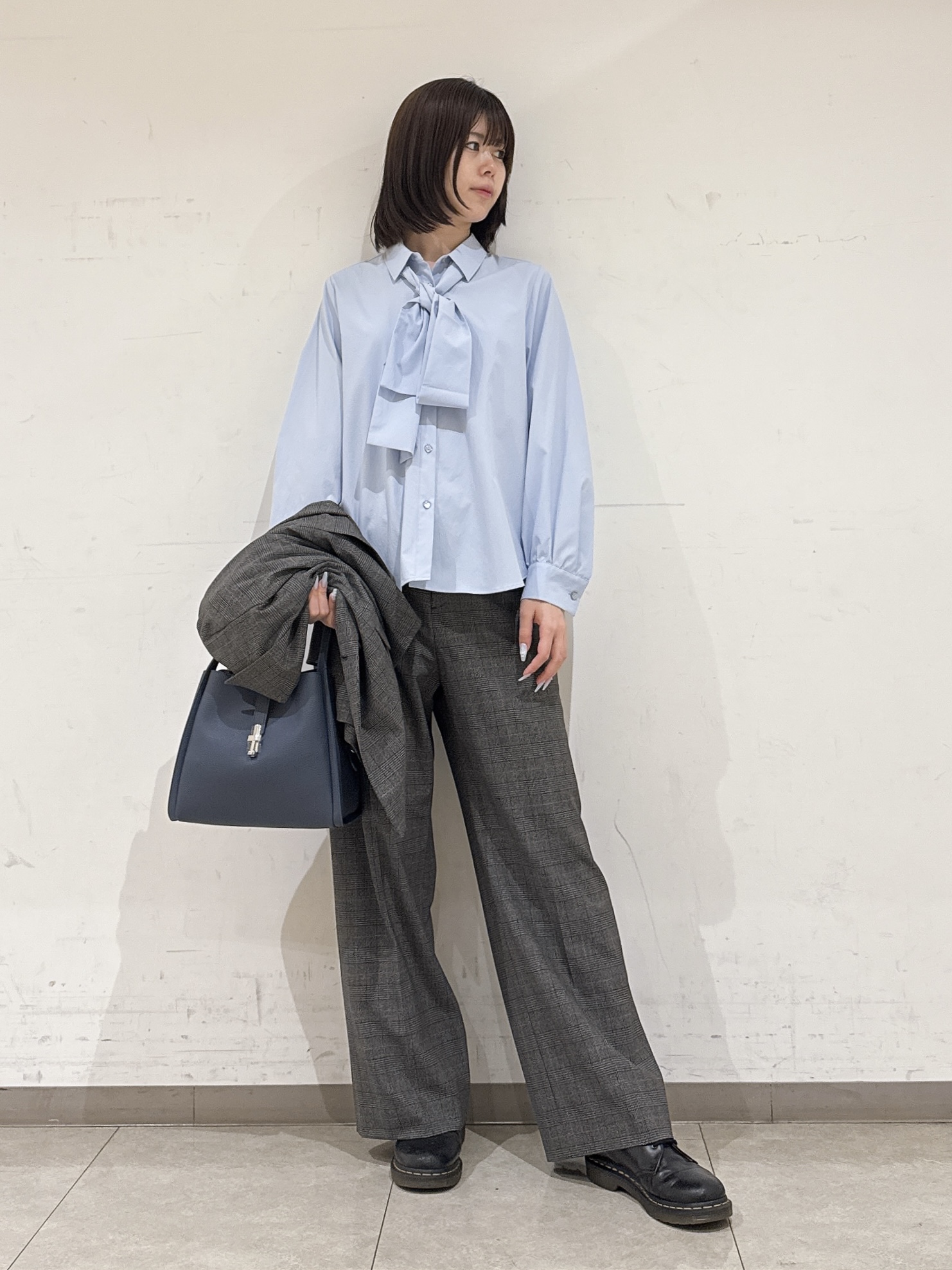 rinaさんの「INDIVI｜【洗濯機OK／ストレッチ◎】秋はじめのダブルジャケット」を使ったコーディネート