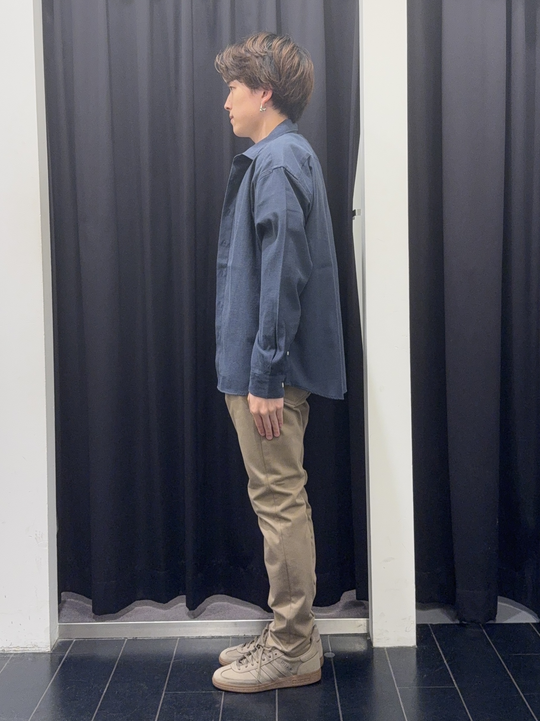 カシマさんの「THE SHOP TK｜POLO BCS/アソート長袖シャツ」を使ったコーディネート