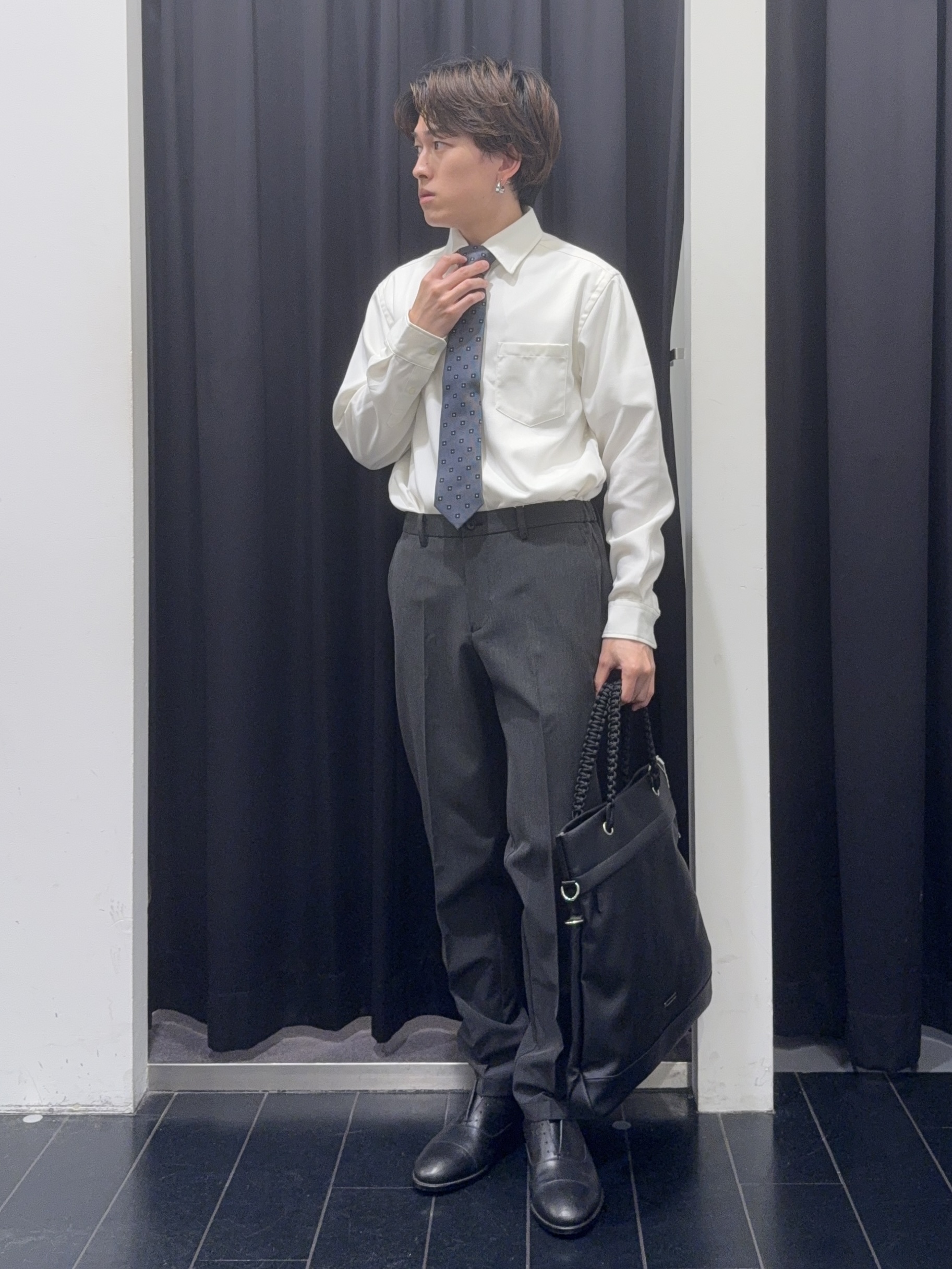 カシマさんの「THE SHOP TK｜【防シワ／洗濯機OK】アソート 長袖ネルシャツ」を使ったコーディネート