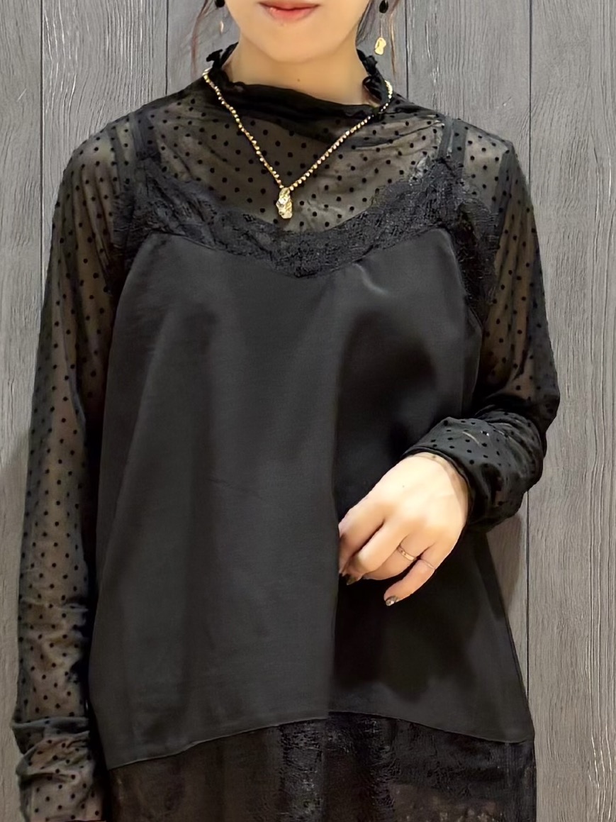 meiさんの「SHOO･LA･RUE｜【S-LL/洗濯機可】毎日使いたくなる シアーチュールトップス」を使ったコーディネート