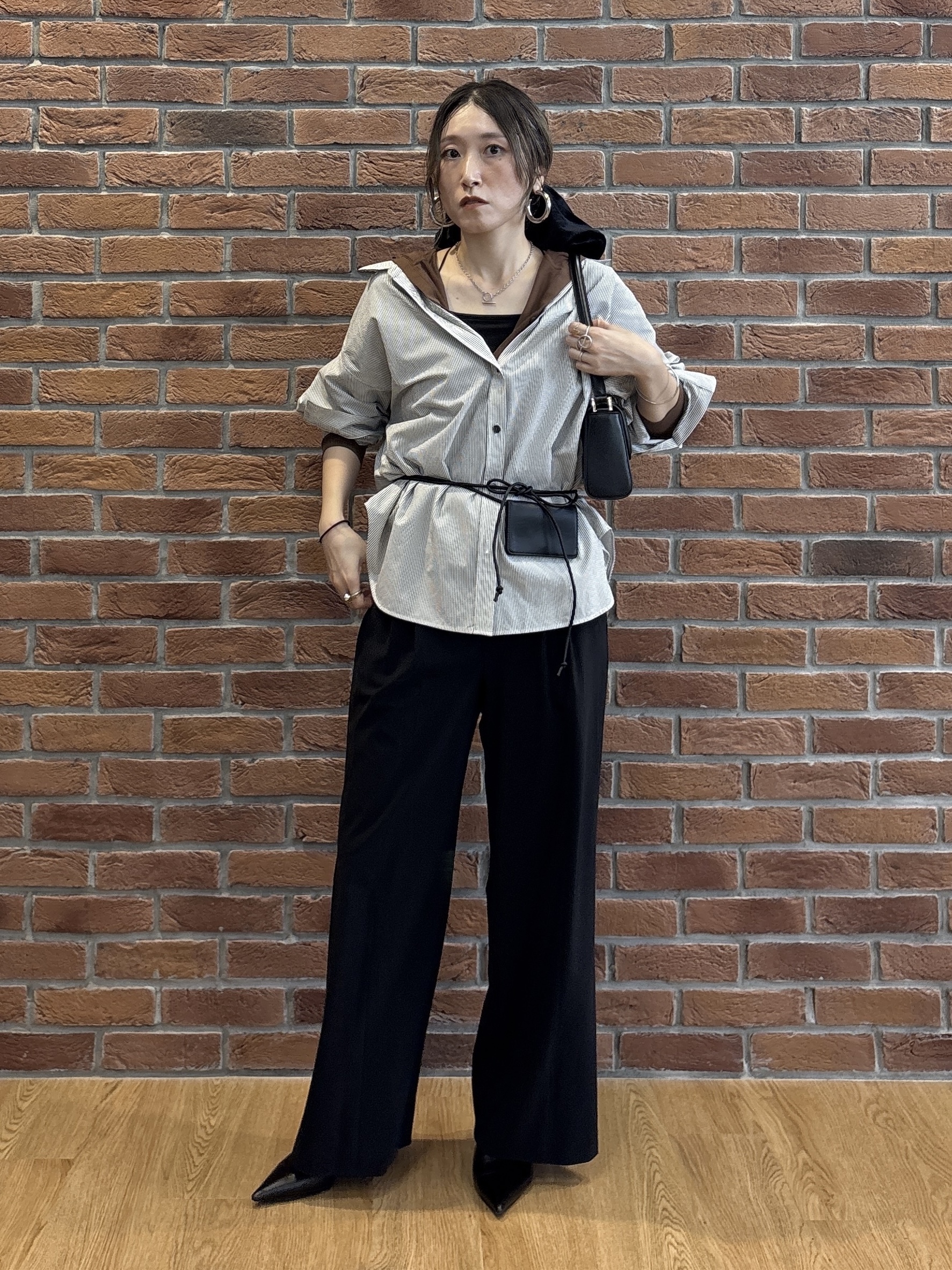 kotakiさんの「INDIVI｜【UVケア／接触冷感／ベルト付】サッカー素材シャツ」を使ったコーディネート