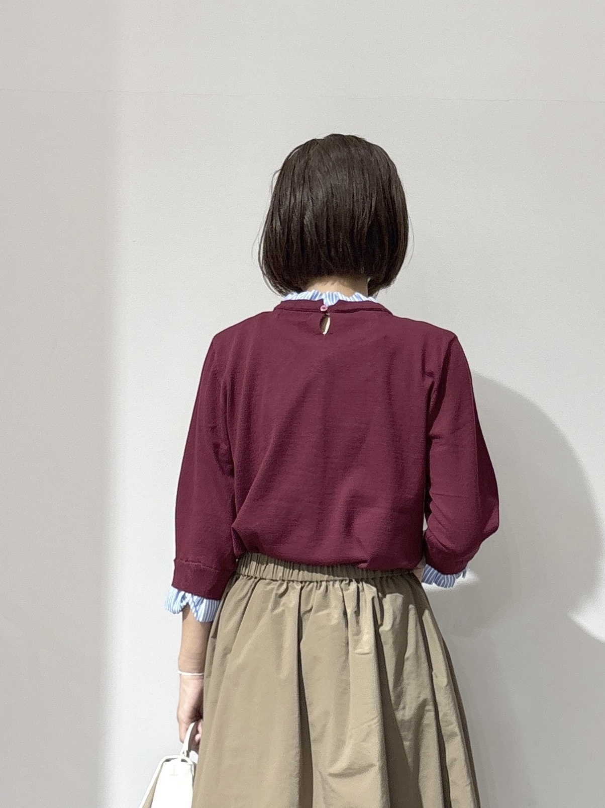 NAKAさんの「OPAQUE.CLIP｜【UVケア／遮熱性】フリルドッキングニット《洗濯機OK》」を使ったコーディネート