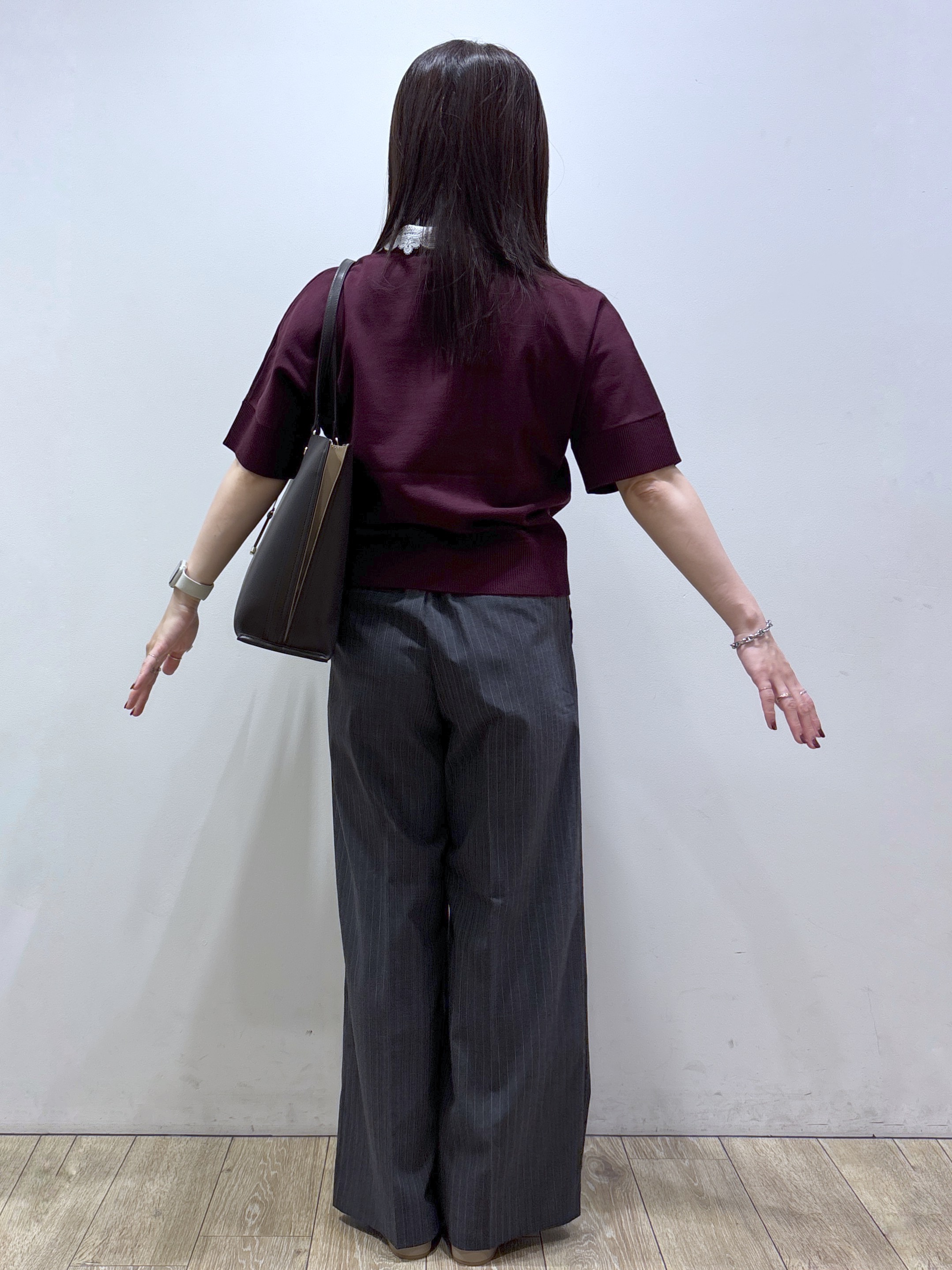 mameさんの「index｜2WAY衿ドッキングニット《洗濯機OK》」を使ったコーディネート