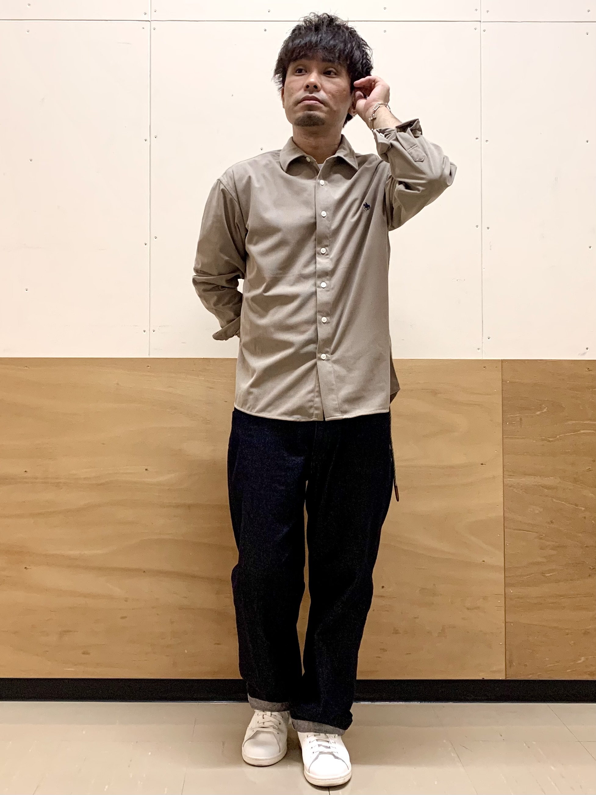 MATUさんの「THE SHOP TK｜POLO BCS/アソート長袖シャツ」を使ったコーディネート