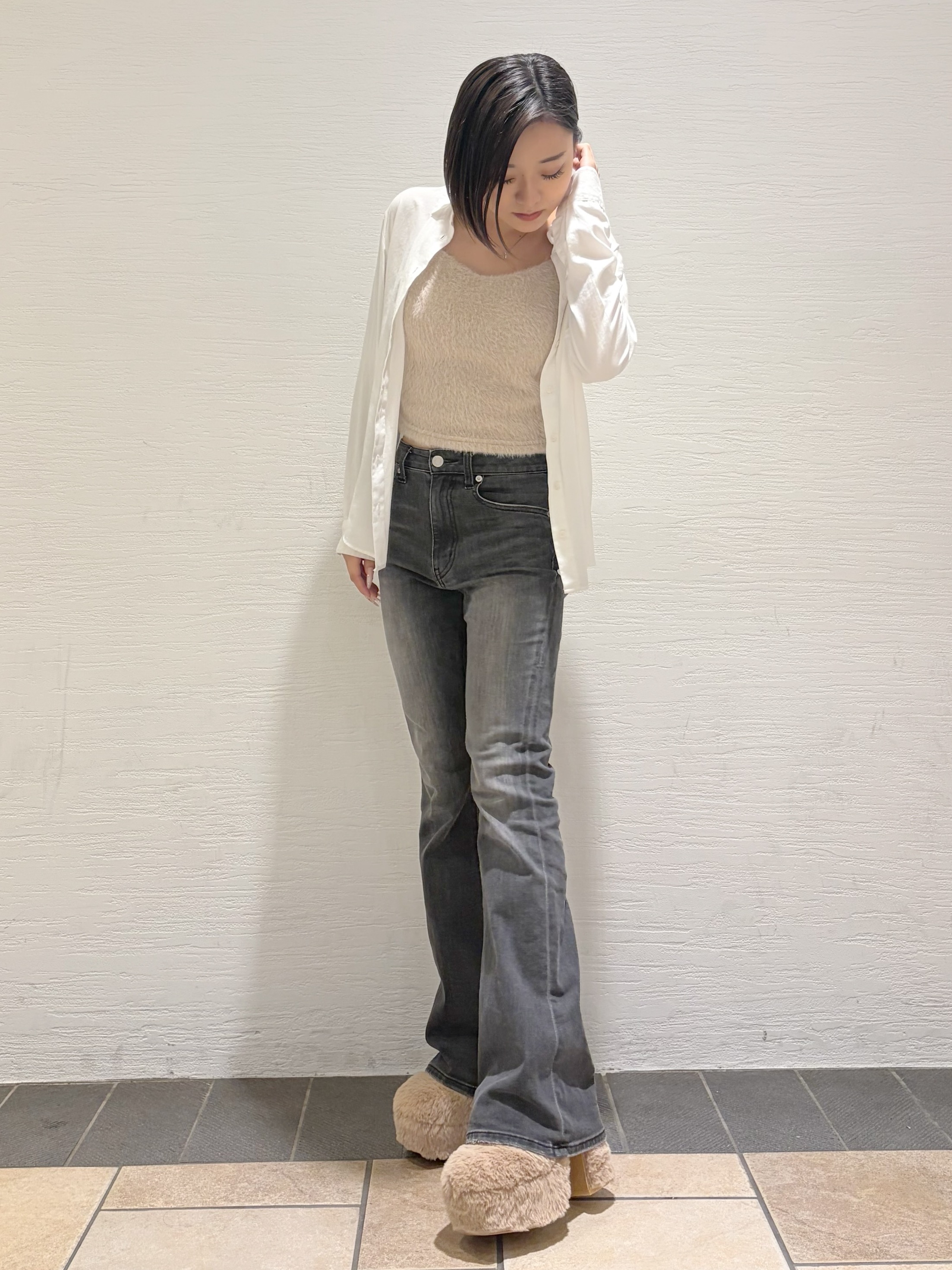 Maoさんの「ESPERANZA｜【ラク盛り／約12cm】フェイクファーサボ」を使ったコーディネート