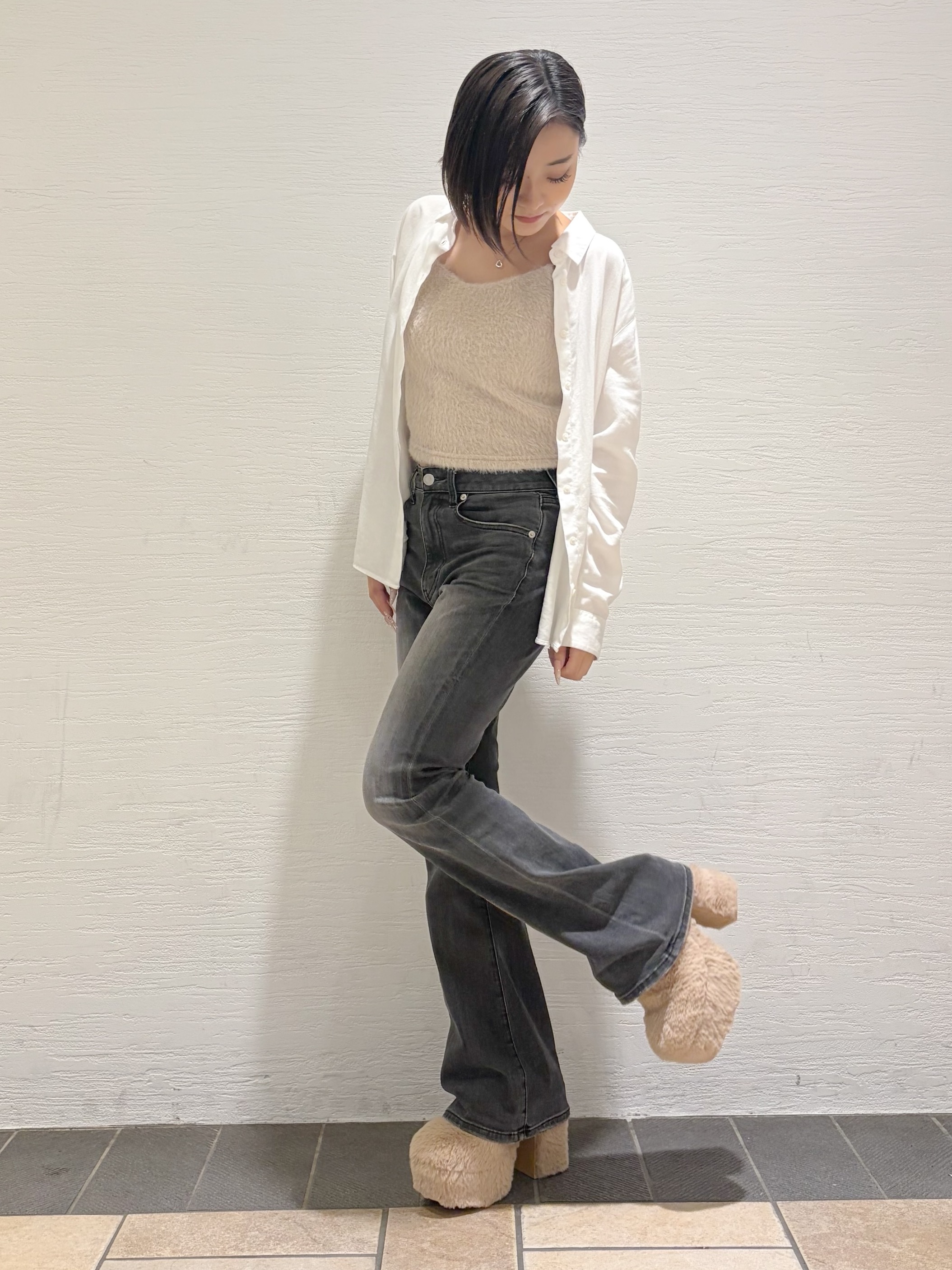 Maoさんの「ESPERANZA｜【ラク盛り／約12cm】フェイクファーサボ」を使ったコーディネート