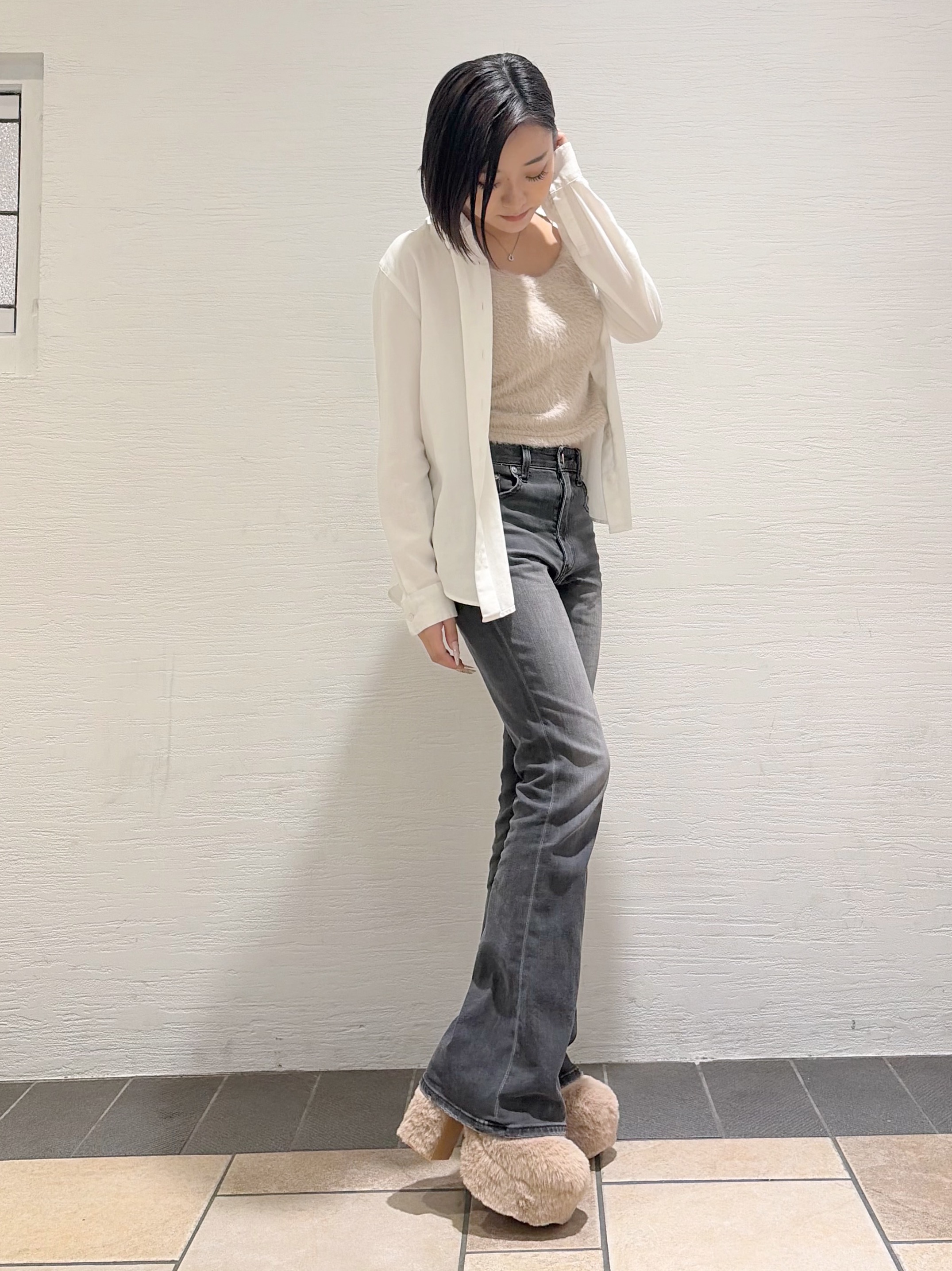 Maoさんの「ESPERANZA｜【ラク盛り／約12cm】フェイクファーサボ」を使ったコーディネート