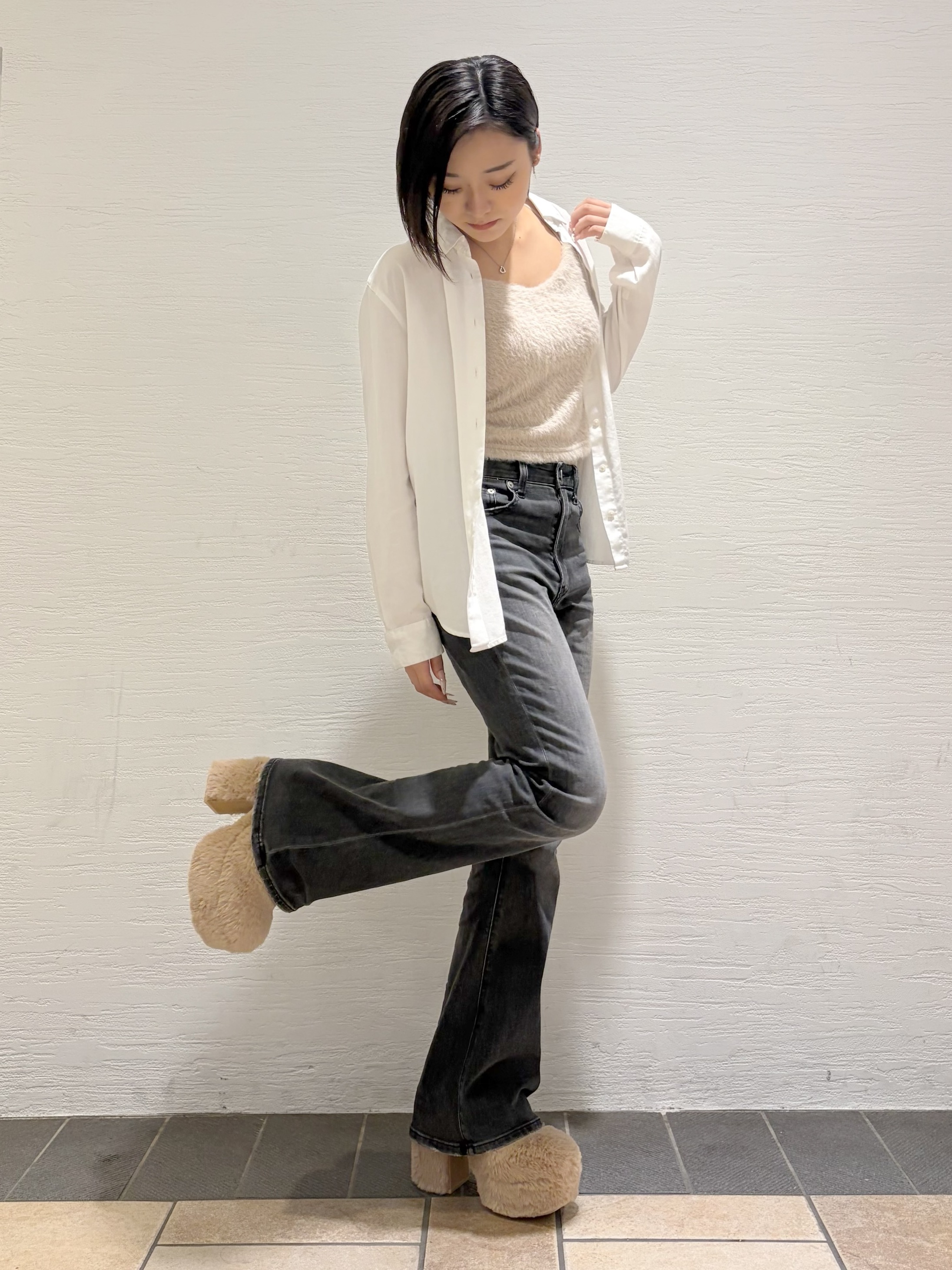 Maoさんの「ESPERANZA｜【ラク盛り／約12cm】フェイクファーサボ」を使ったコーディネート