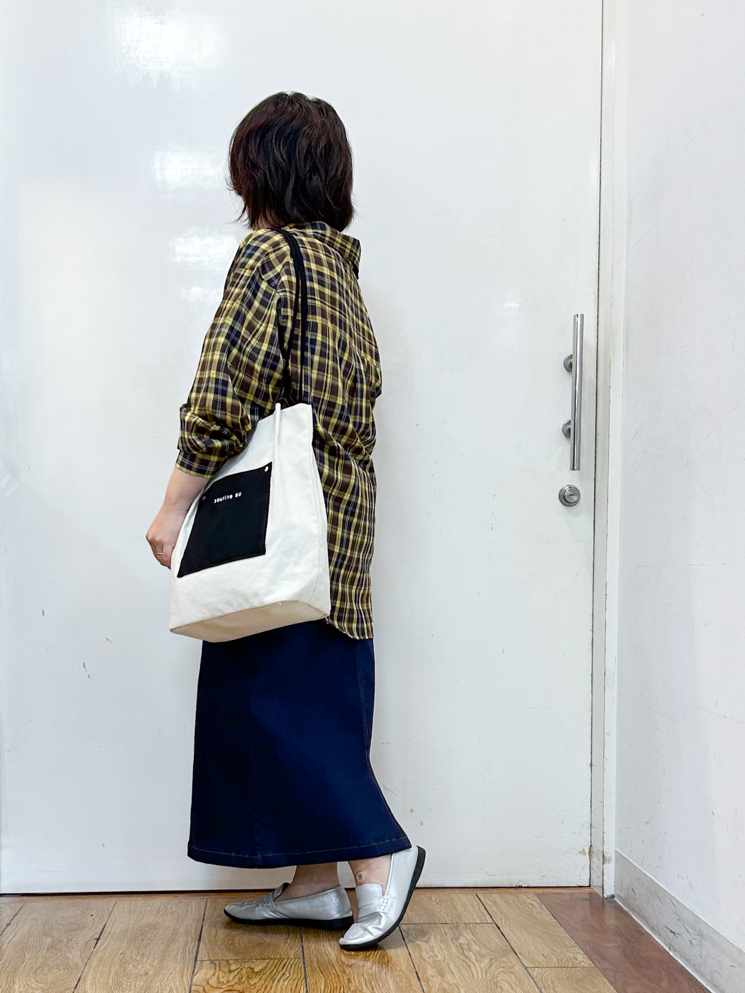 haruさんの「SHOO･LA･RUE｜【洗濯後しわになりにくい/S-LL】選べる6パターン 羽織としても活躍する ベーシックシャツ」を使ったコーディネート