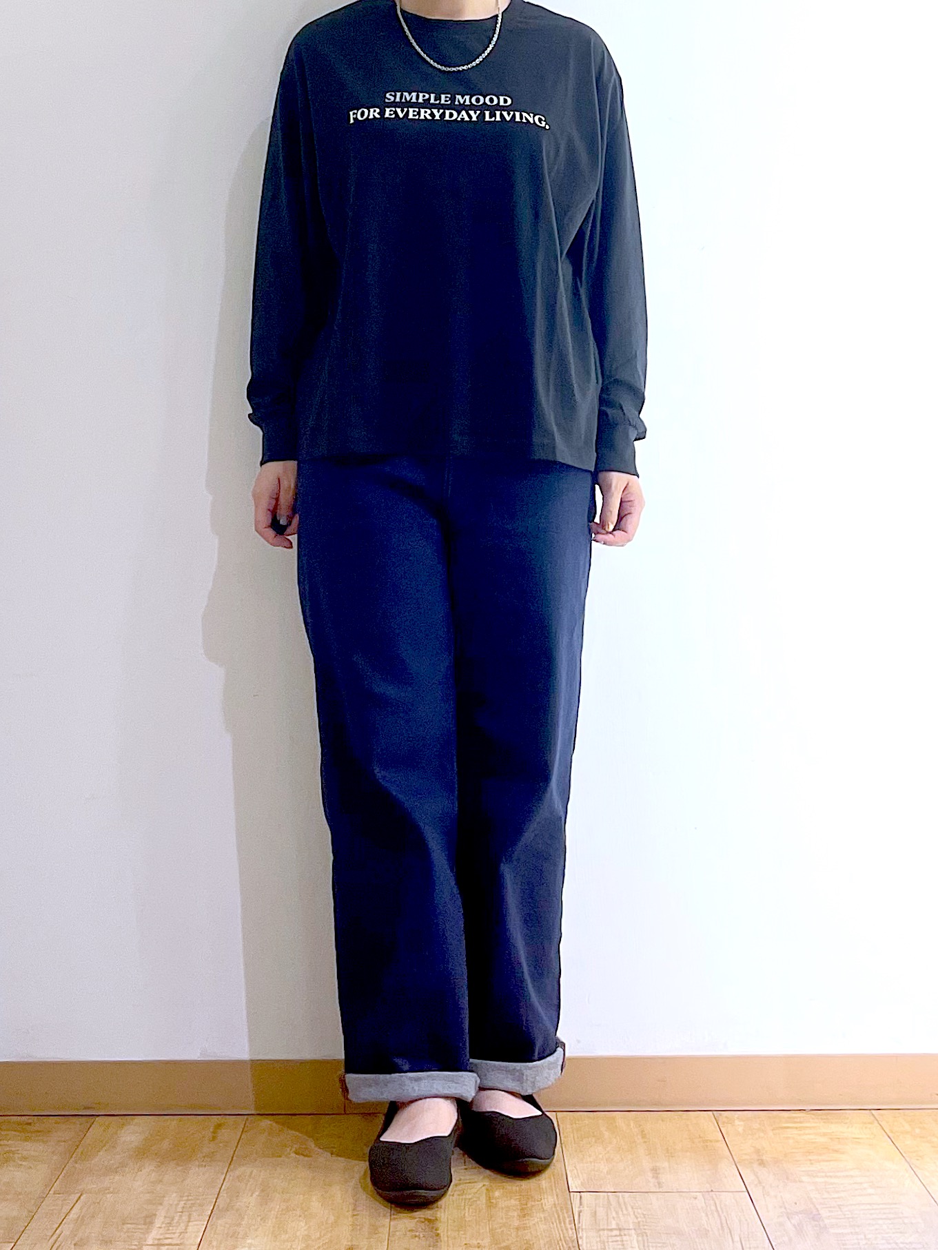 かのさんの「SHOO･LA･RUE｜【洗濯後しわになりにくい/S-LL】選べる6パターン 羽織としても活躍する ベーシックシャツ」を使ったコーディネート