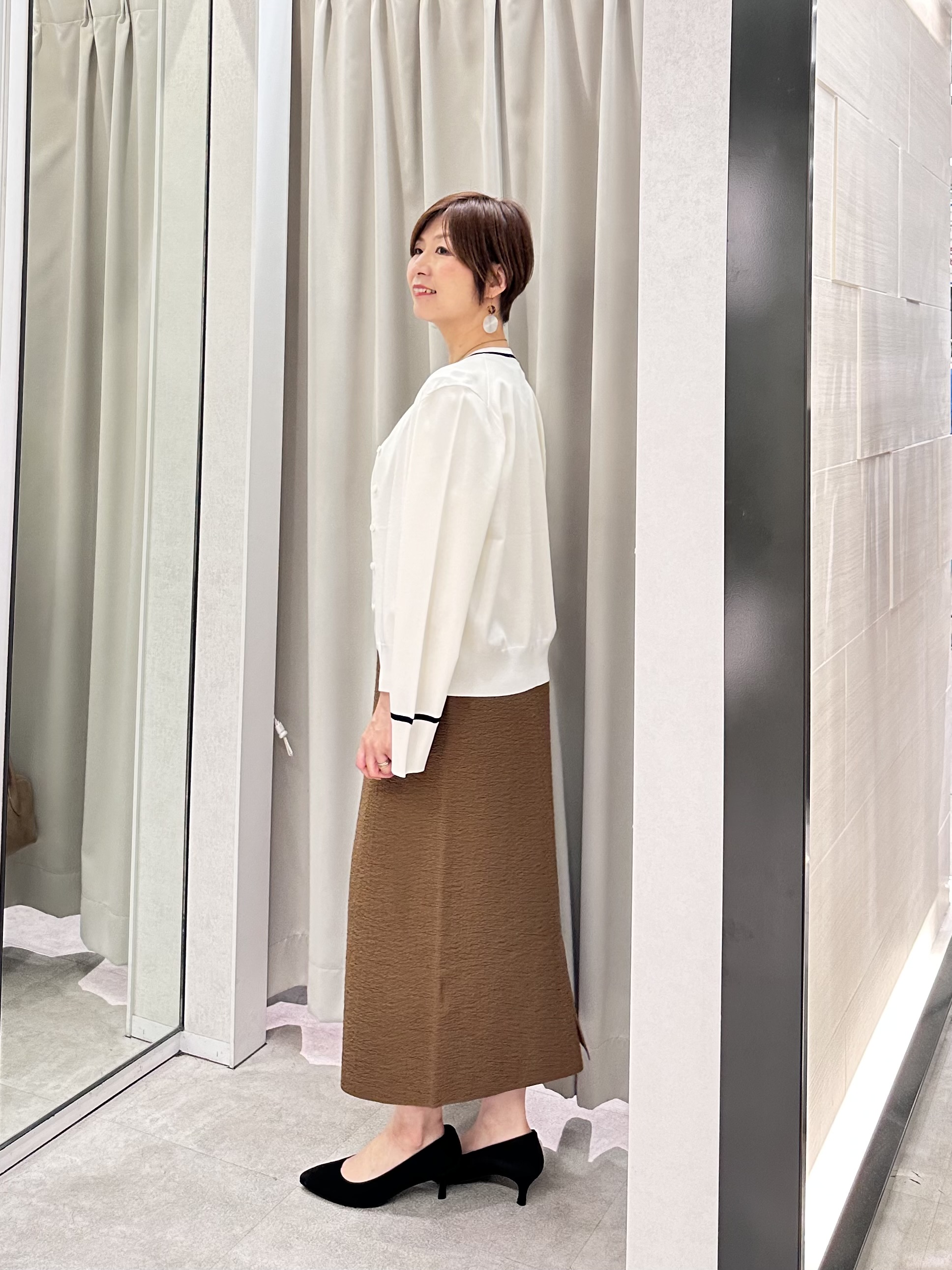 みなこさんの「UNTITLED｜【セットアップ可/ストレッチ性】ドライタッチニットプルオーバー」を使ったコーディネート
