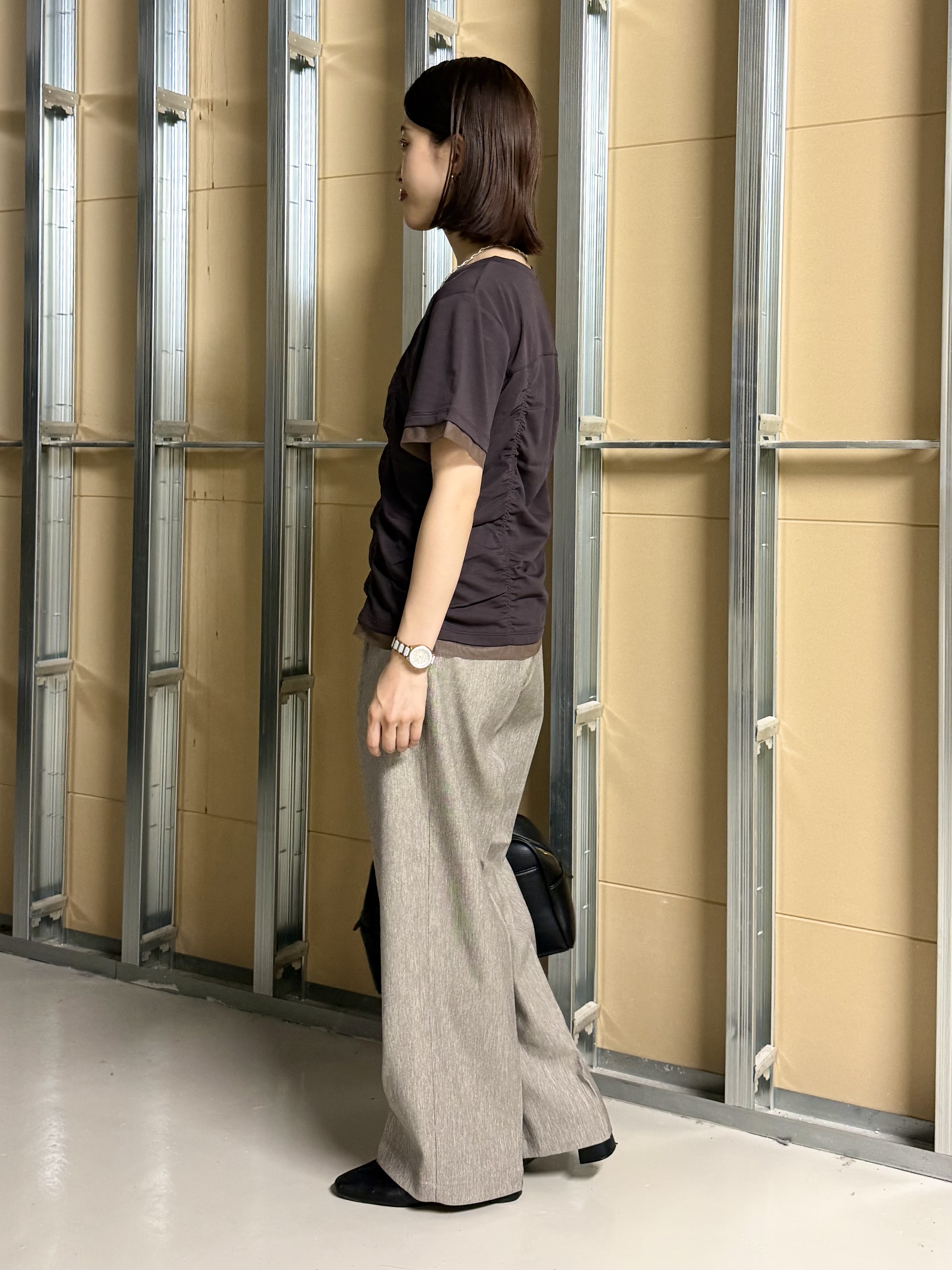 sahoさんの「THE SHOP TK｜【ひんやり】シャーリングデザインカットソー」を使ったコーディネート