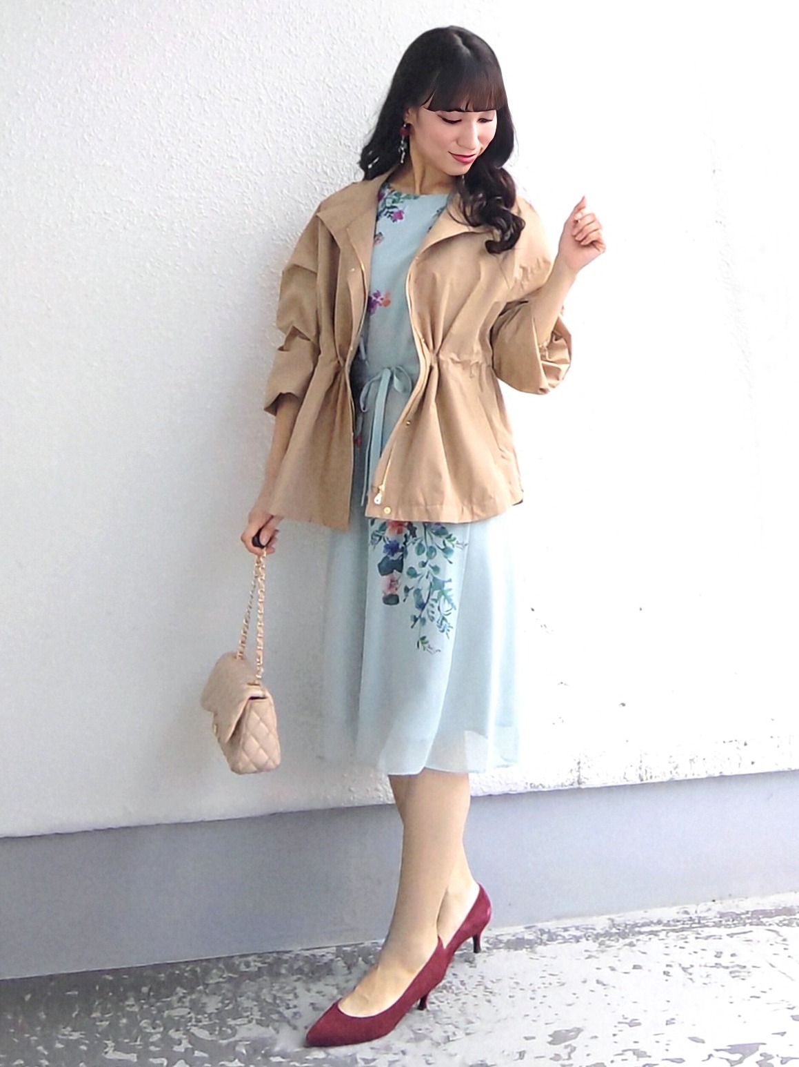 keinaさんの「SunaUna｜【手洗い可／日本製】多色花柄プリントワンピース」を使ったコーディネート