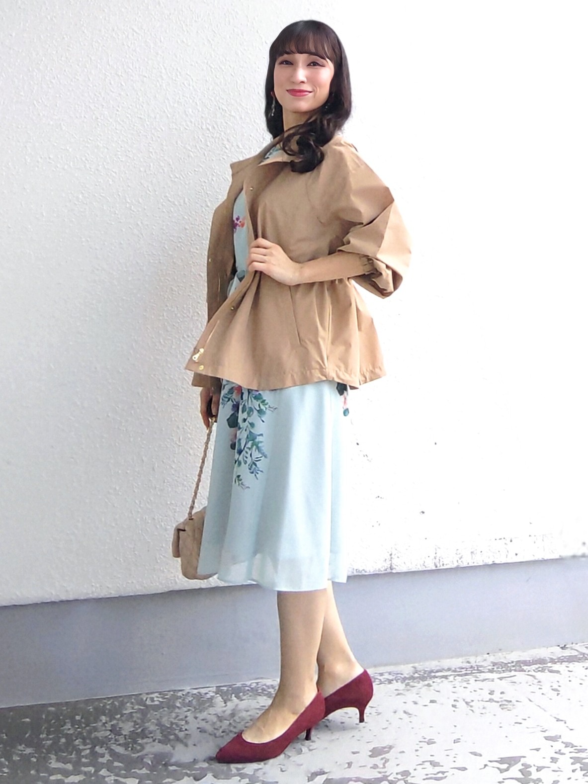 keinaさんの「SunaUna｜【手洗い可／日本製】多色花柄プリントワンピース」を使ったコーディネート