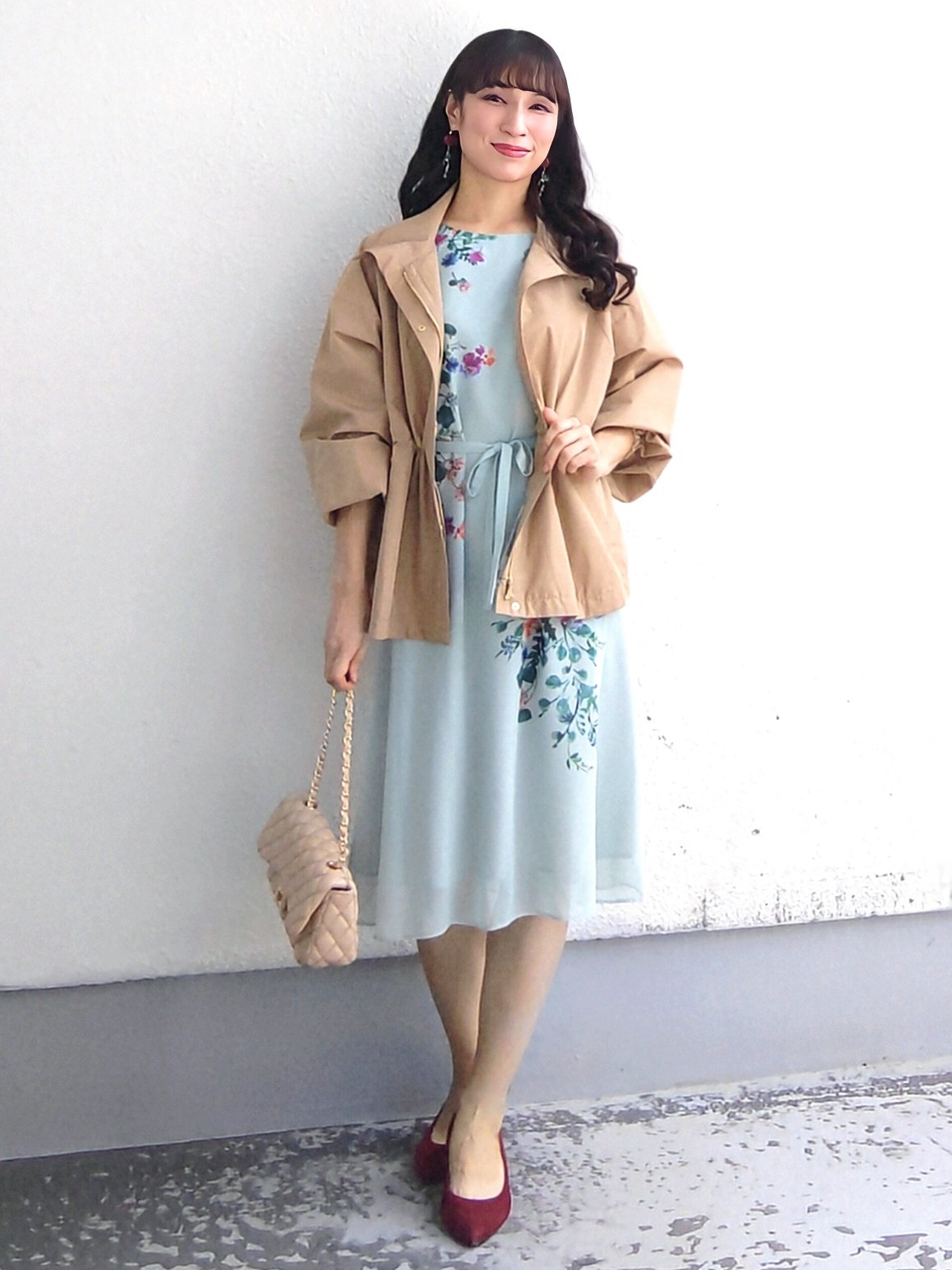 keinaさんの「SunaUna｜【手洗い可／日本製】多色花柄プリントワンピース」を使ったコーディネート