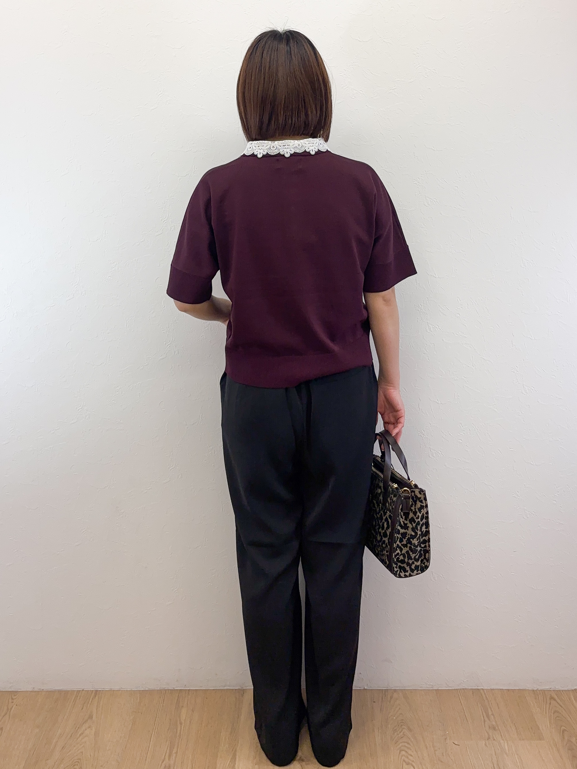 Takeさんの「OPAQUE.CLIP｜【森絵梨佳さん着用】2WAY衿ドッキングニット《洗濯機OK》」を使ったコーディネート