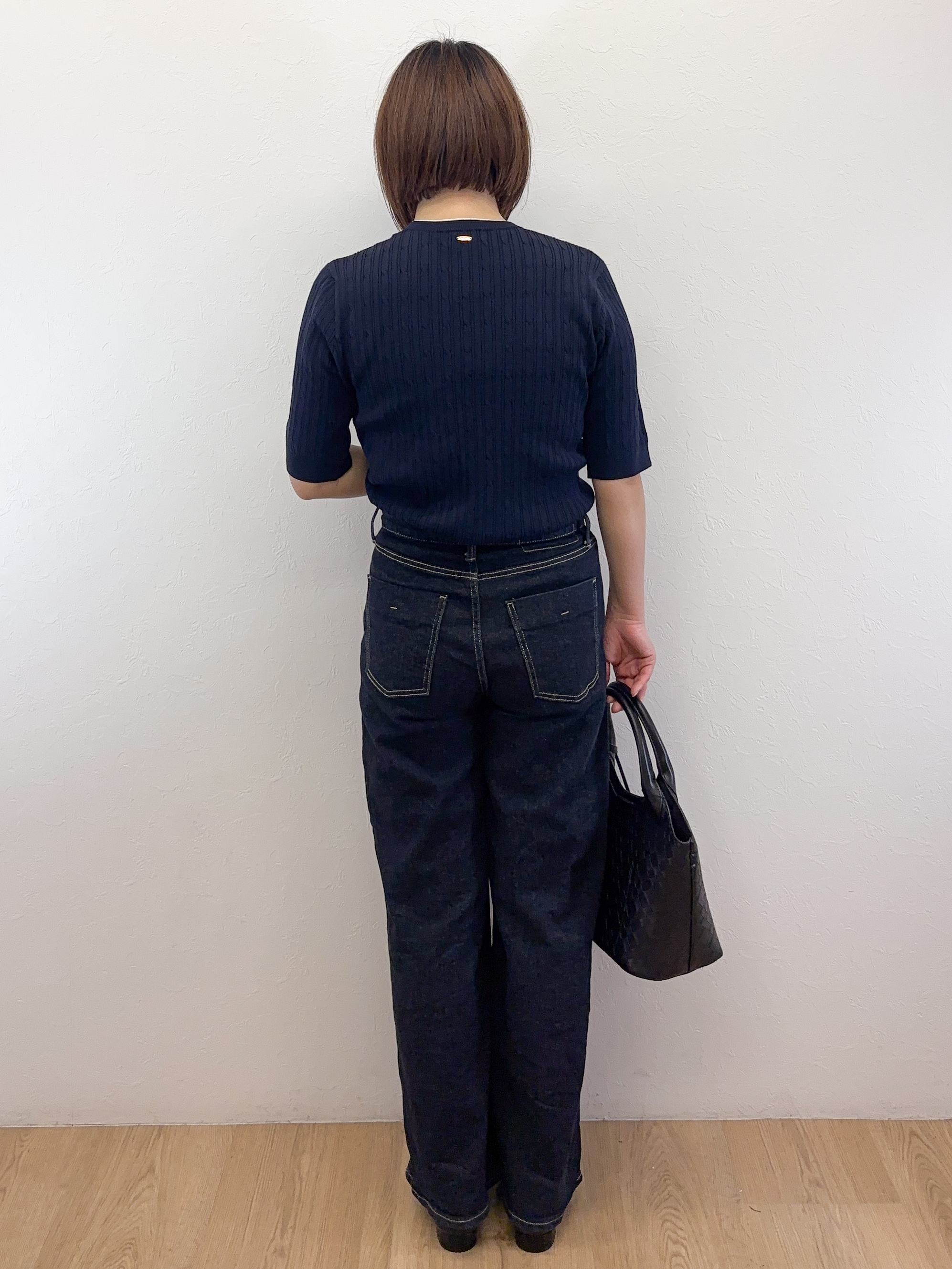 Takeさんの「OPAQUE.CLIP｜【UVケア】配色ケーブルニット《洗濯機OK／抗ピル》」を使ったコーディネート