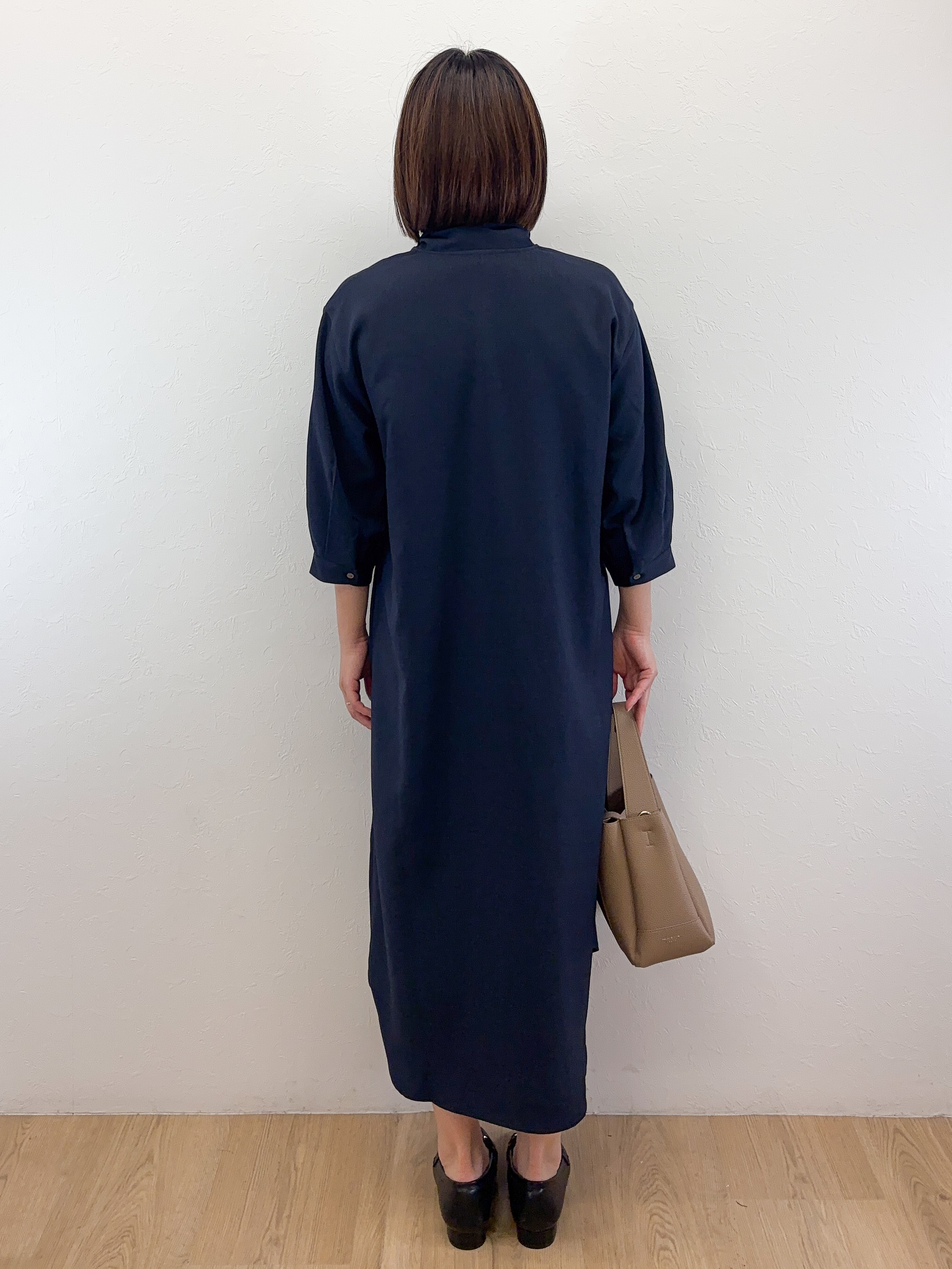 Takeさんの「OPAQUE.CLIP｜ボウタイ付きシャツワンピース【洗濯機OK】」を使ったコーディネート