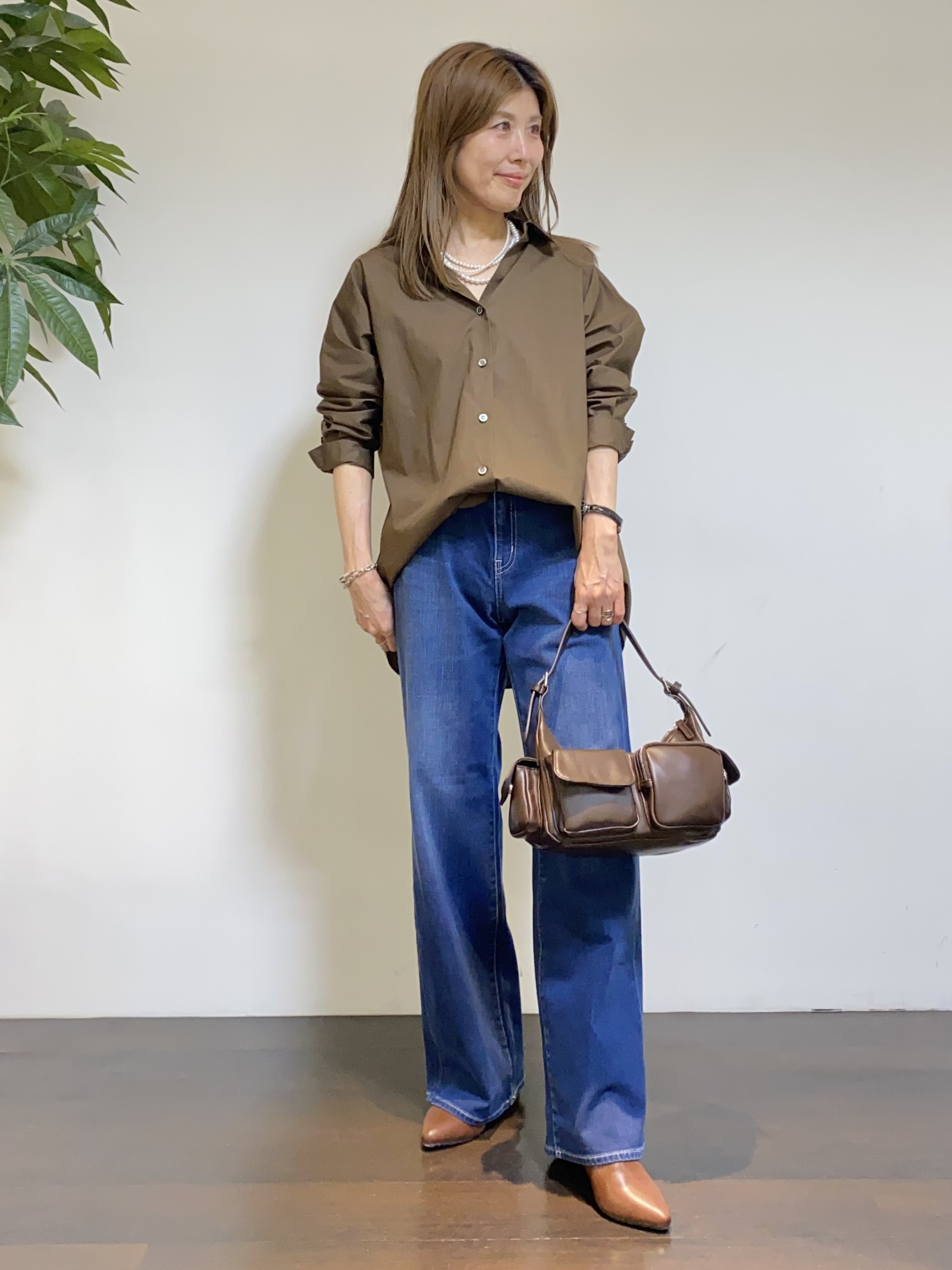 tomoさんの「UNTITLED｜コットンドルマンシャツ」を使ったコーディネート