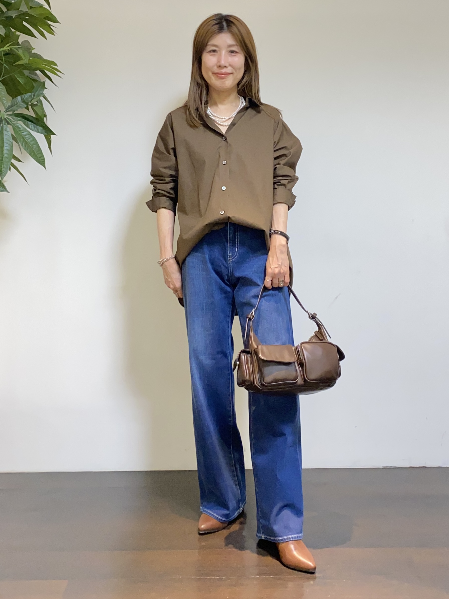 tomoさんの「UNTITLED｜コットンドルマンシャツ」を使ったコーディネート