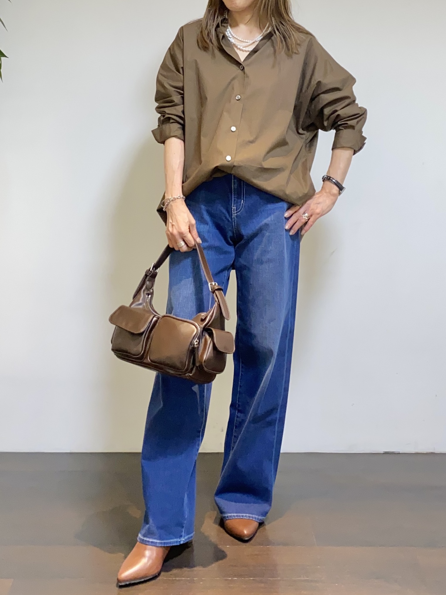 tomoさんの「UNTITLED｜コットンドルマンシャツ」を使ったコーディネート