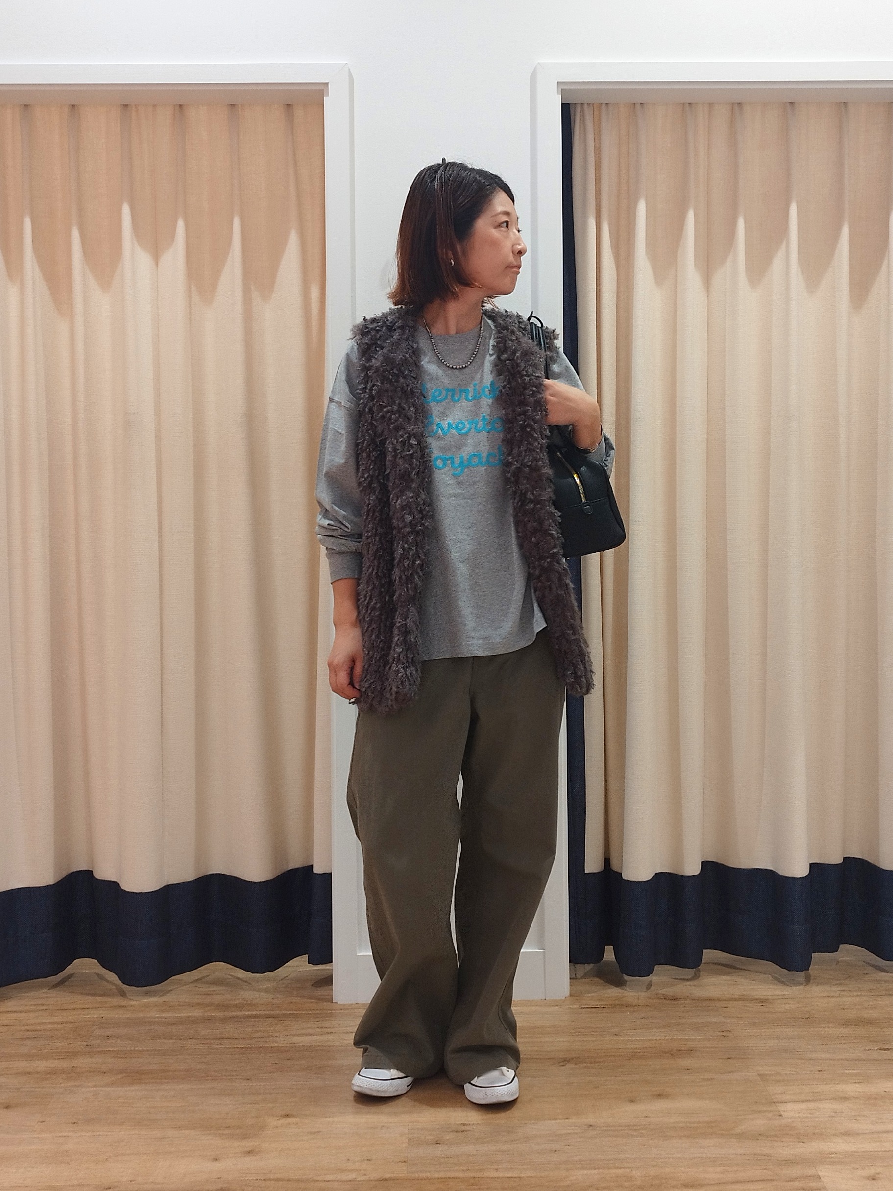 HIROさんの「Dessin｜【洗える】オーガニックコットン ロングスリーブTシャツ」を使ったコーディネート