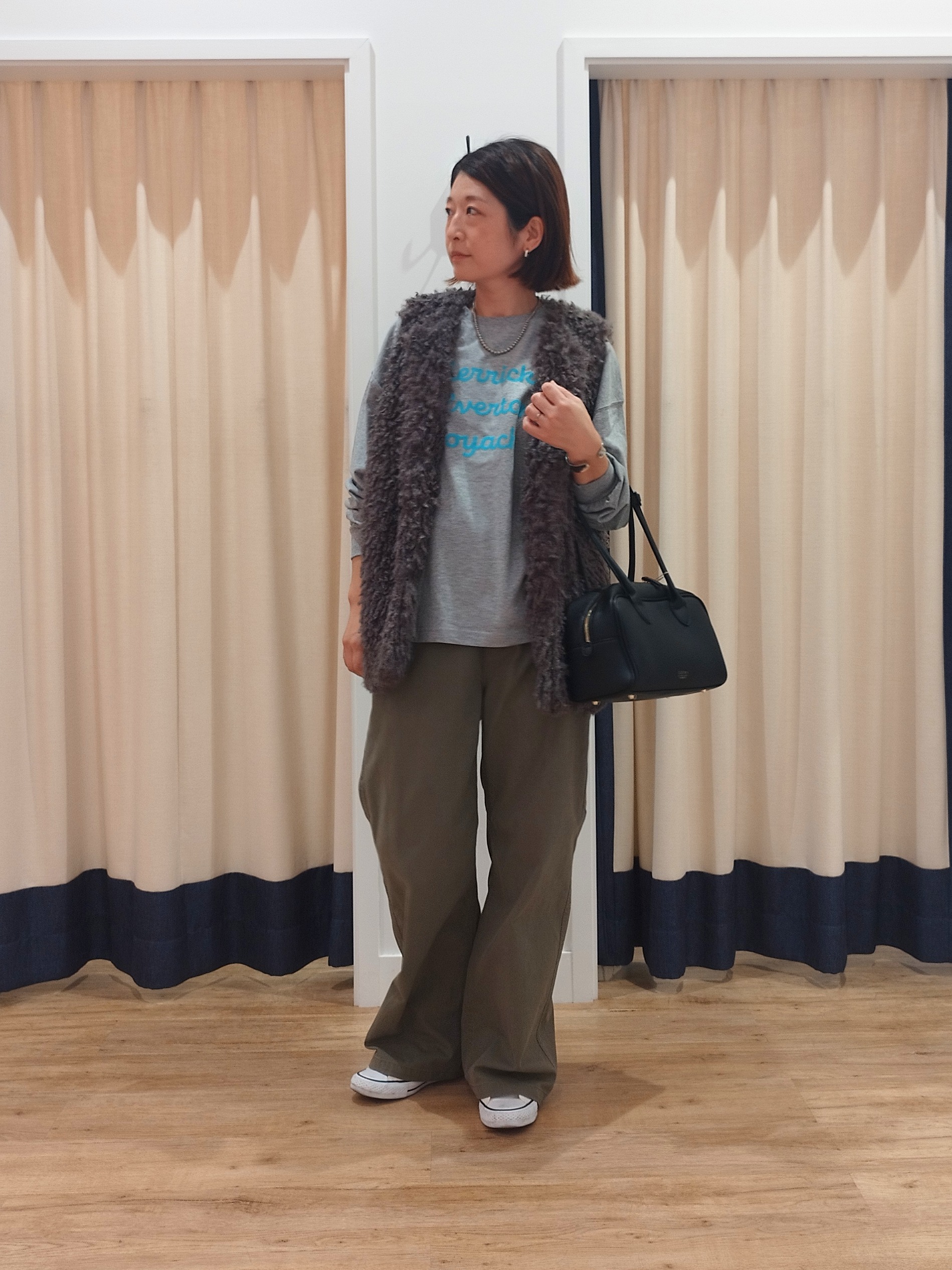 HIROさんの「Dessin｜【洗える】オーガニックコットン ロングスリーブTシャツ」を使ったコーディネート