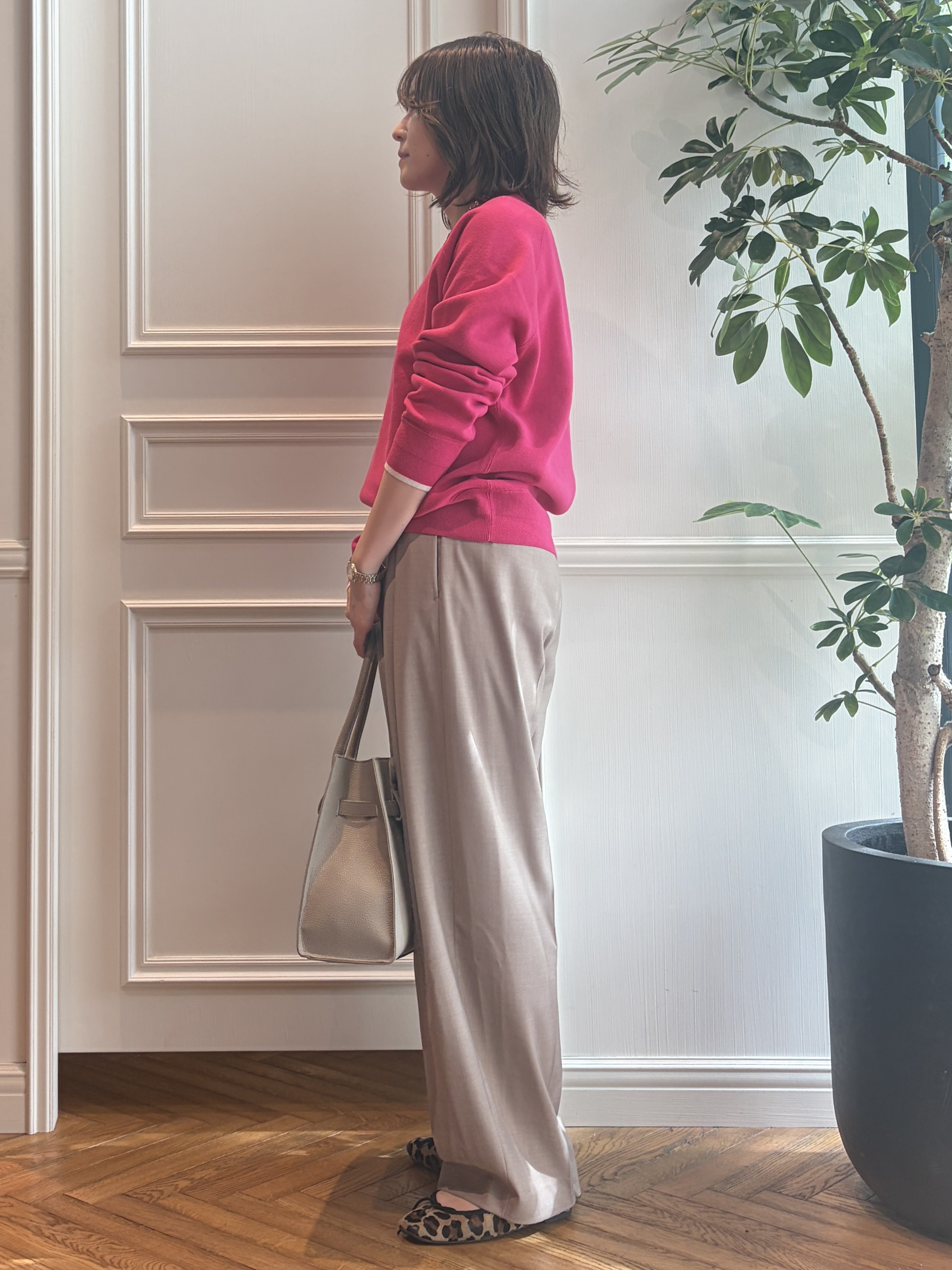 nakaoさんの「DRESSTERIOR｜【6色展開/マシンウォッシャブル】コットンカシミヤニット」を使ったコーディネート