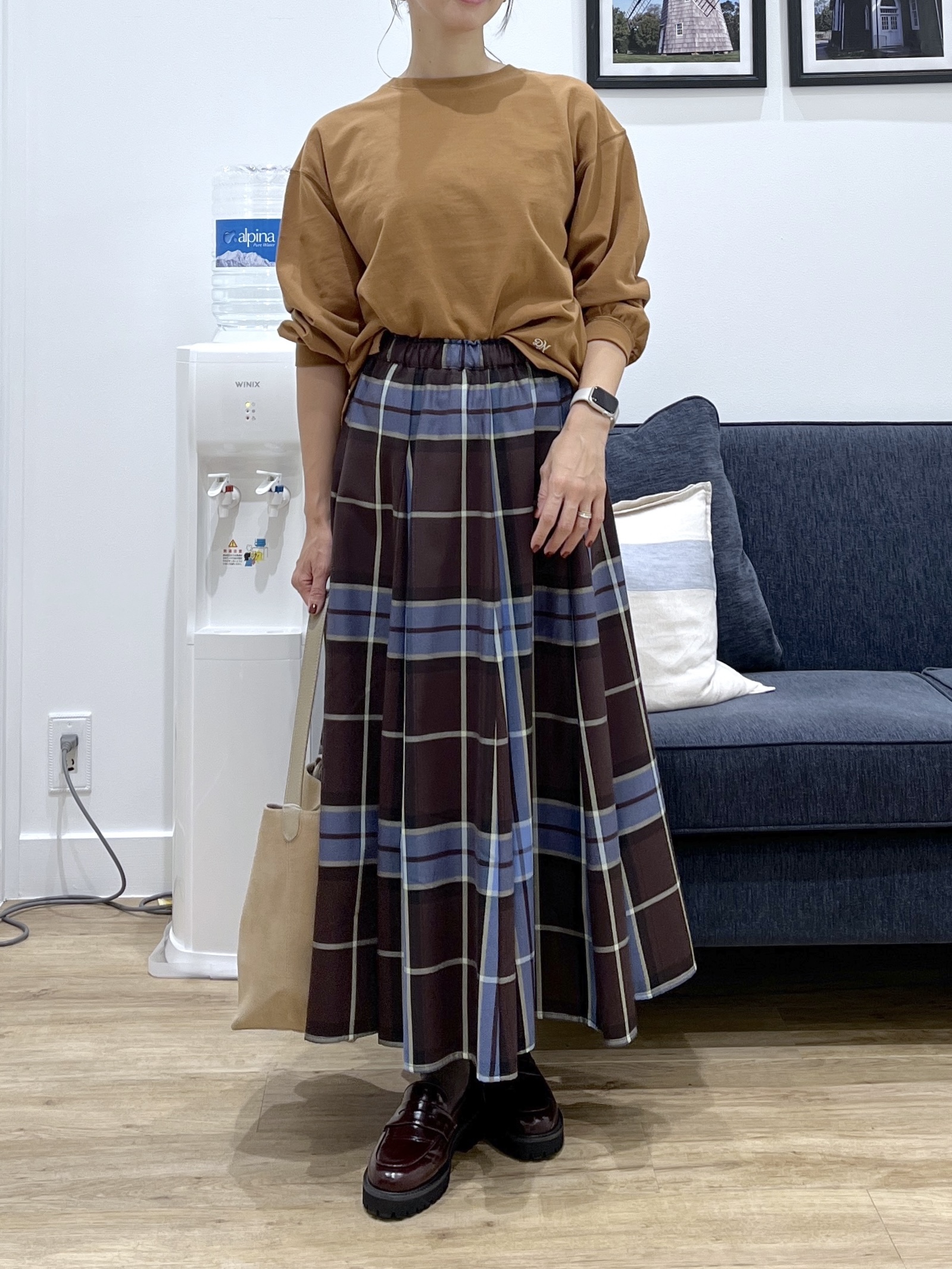 canaさんの「Dessin｜バックヘンリーカットソー長袖」を使ったコーディネート
