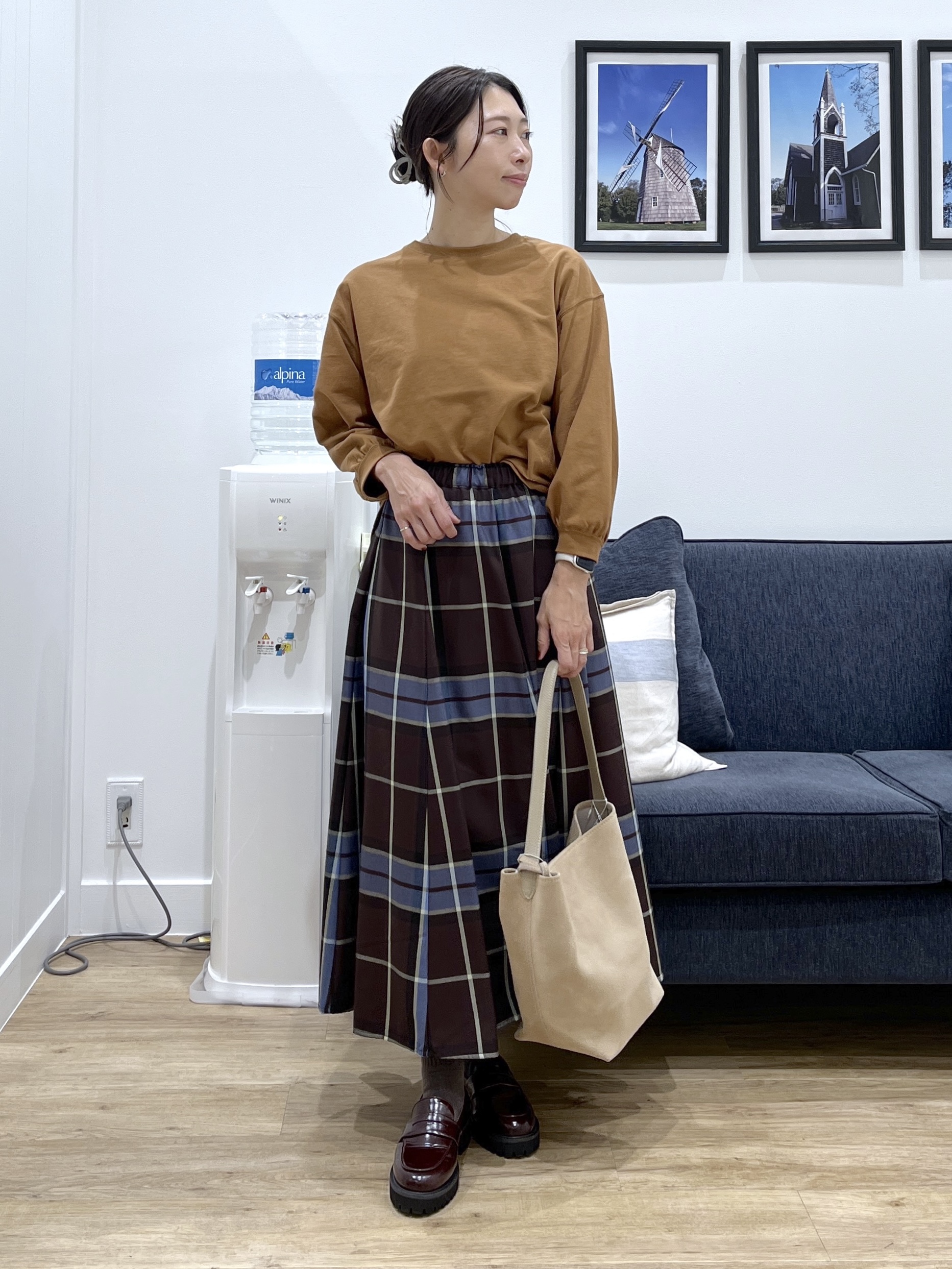 canaさんの「Dessin｜バックヘンリーカットソー長袖」を使ったコーディネート