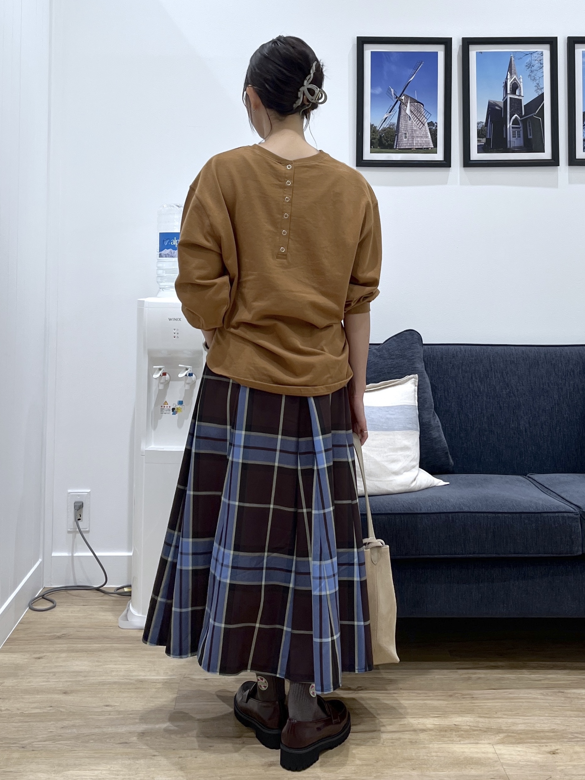 canaさんの「Dessin｜バックヘンリーカットソー長袖」を使ったコーディネート