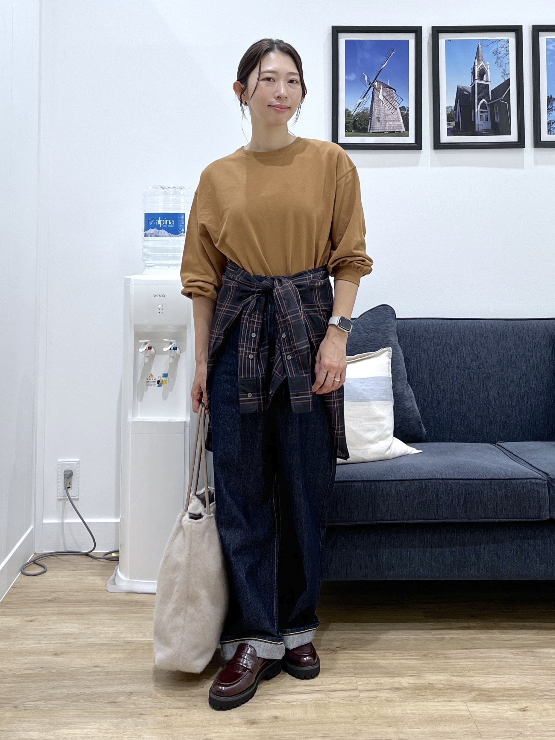 canaさんの「Dessin｜バックヘンリーカットソー長袖」を使ったコーディネート