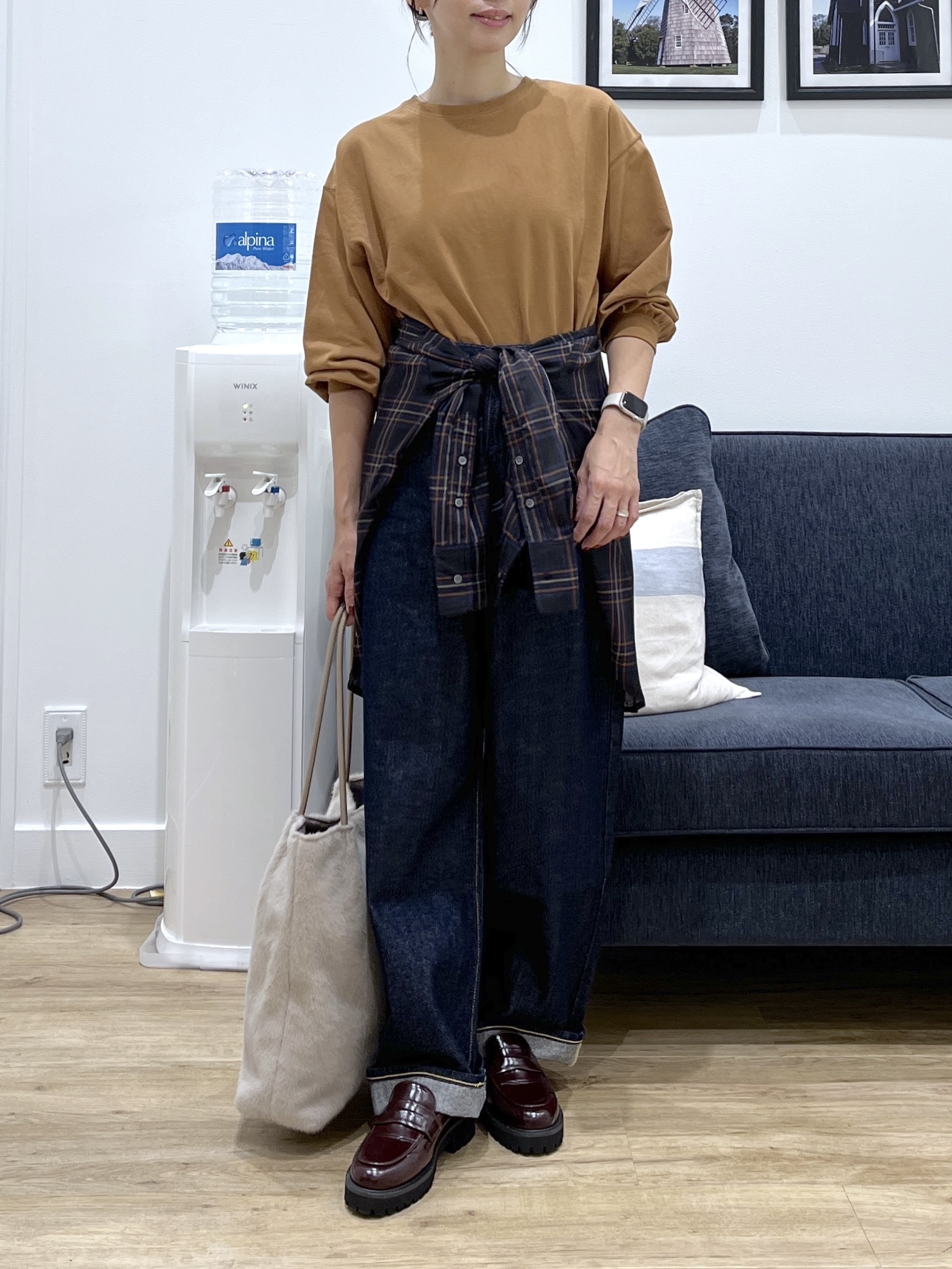 canaさんの「Dessin｜バックヘンリーカットソー長袖」を使ったコーディネート