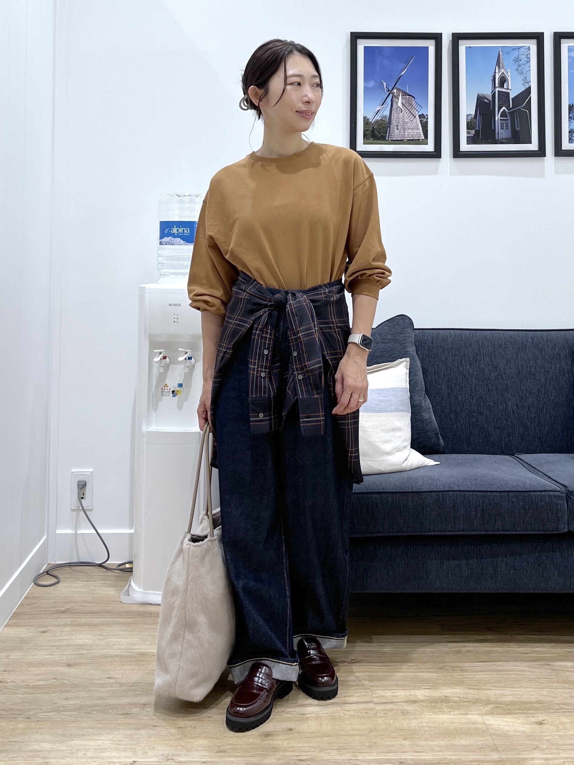 canaさんの「Dessin｜バックヘンリーカットソー長袖」を使ったコーディネート