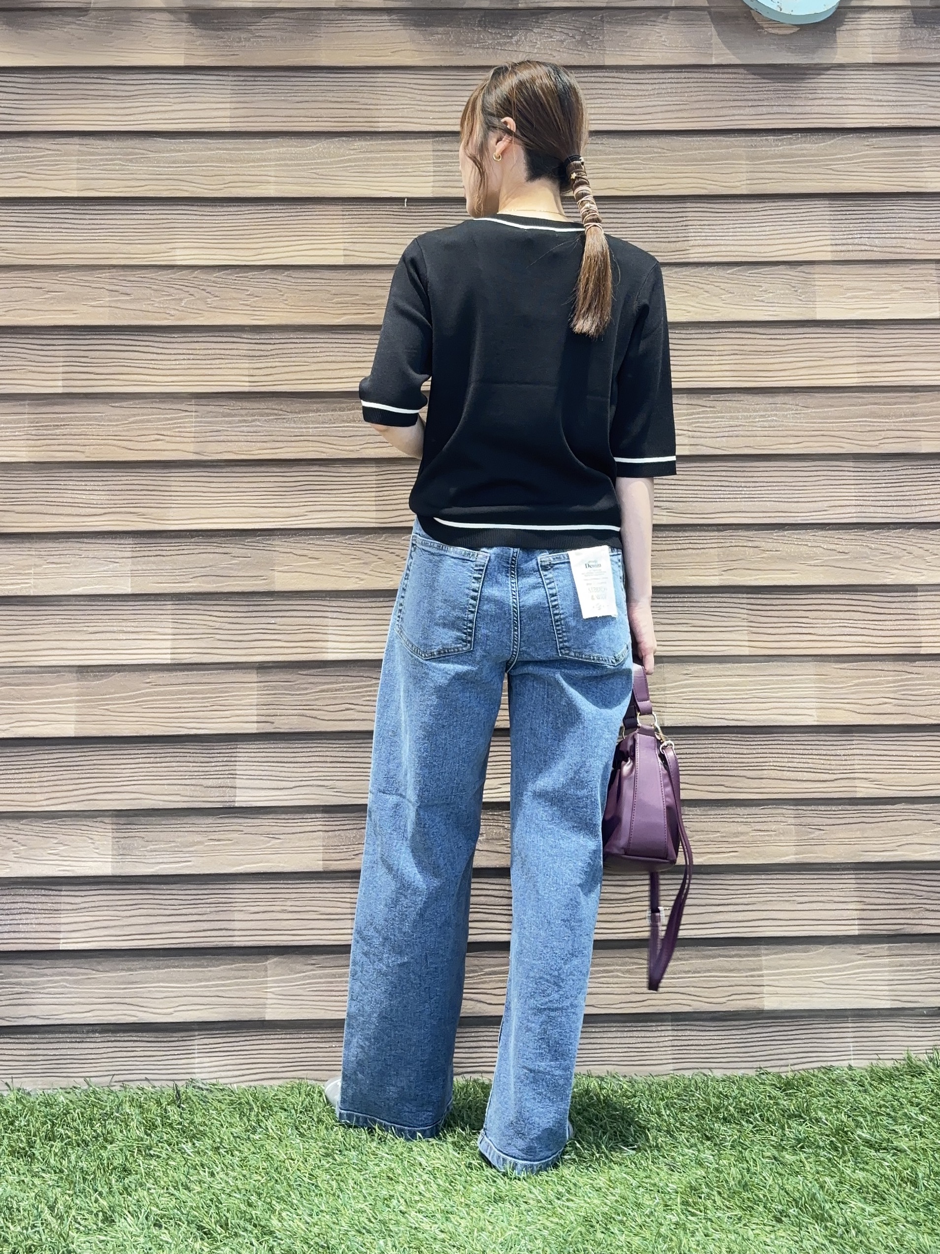 himiさんの「SHOO･LA･RUE｜【UV/S-LL/洗濯機可】毛玉になりにくい 配色5分袖カーディガン」を使ったコーディネート
