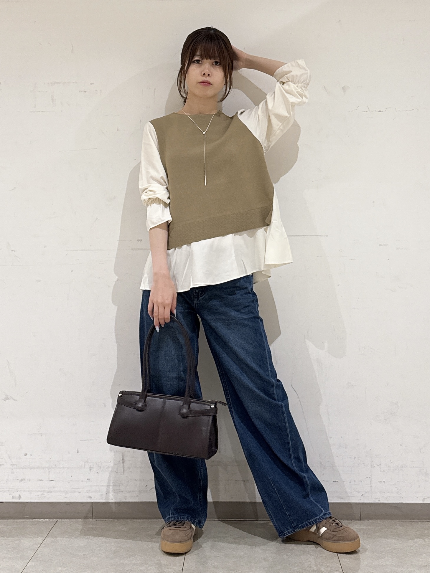 rinaさんの「INDIVI｜フリードロップ デザインネックレス」を使ったコーディネート