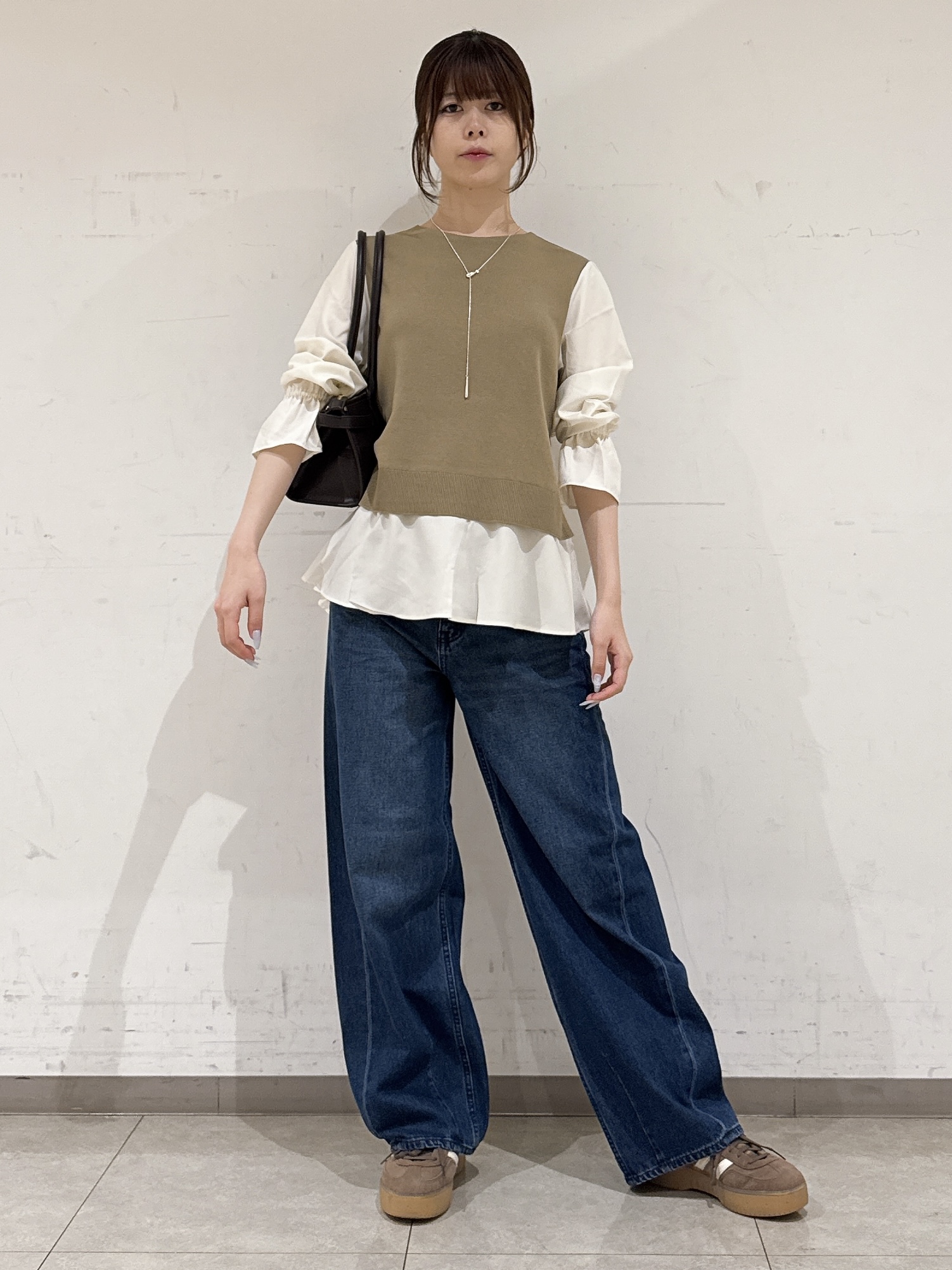 rinaさんの「INDIVI｜フリードロップ デザインネックレス」を使ったコーディネート