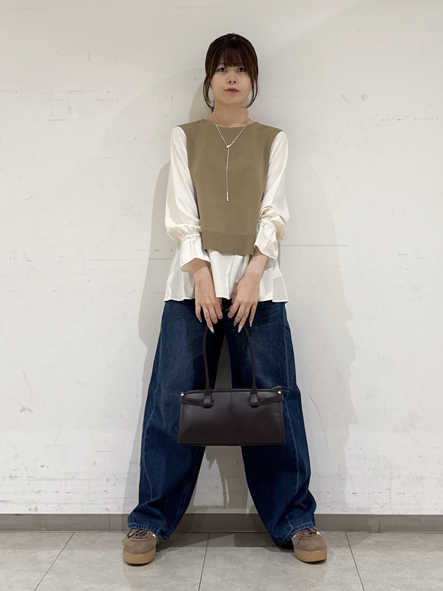 rinaさんの「INDIVI｜フリードロップ デザインネックレス」を使ったコーディネート
