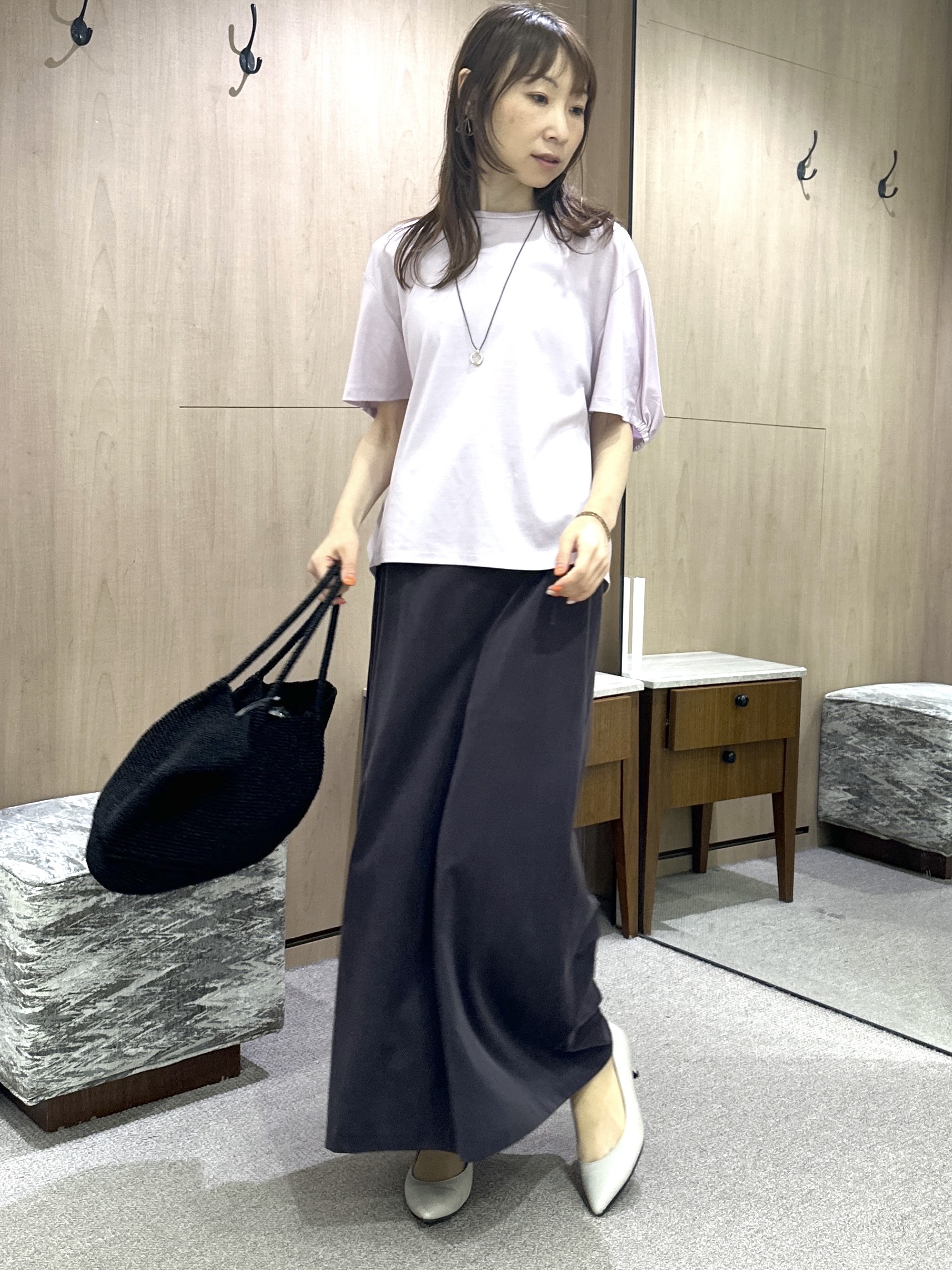 Miwaさんの「UNTITLED｜【汗染み防止/接触冷感】ドルマンプルオーバー」を使ったコーディネート