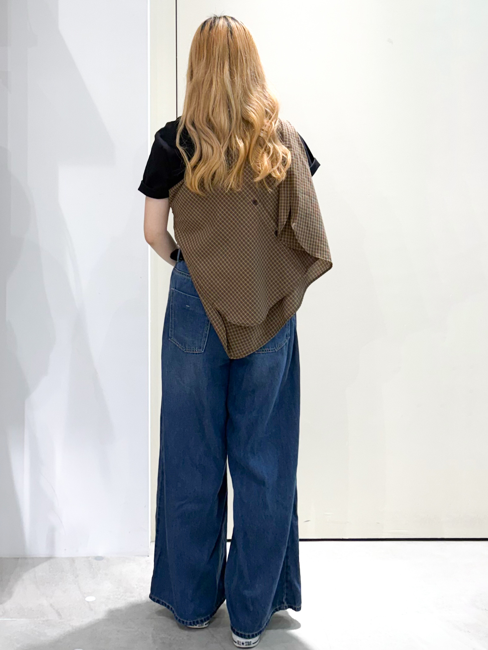 sayaさんの「OPAQUE.CLIP｜チェック柄シャツ【洗濯機OK】」を使ったコーディネート