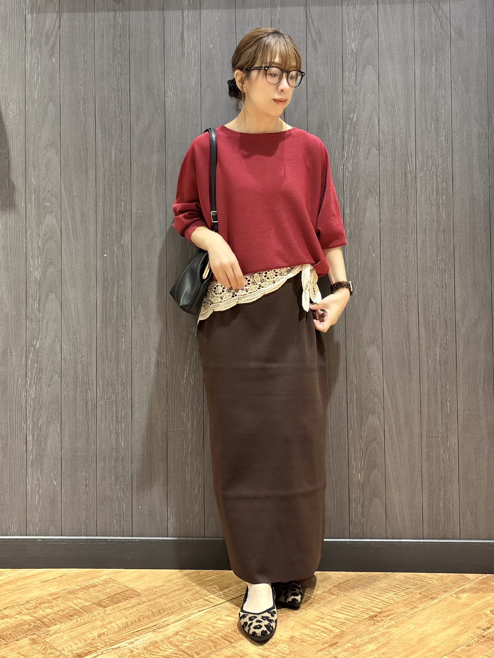 meiさんの「SHOO･LA･RUE｜【洗濯機可】軽やかでさらっとしたタッチ すっきり見えドルマンニット」を使ったコーディネート