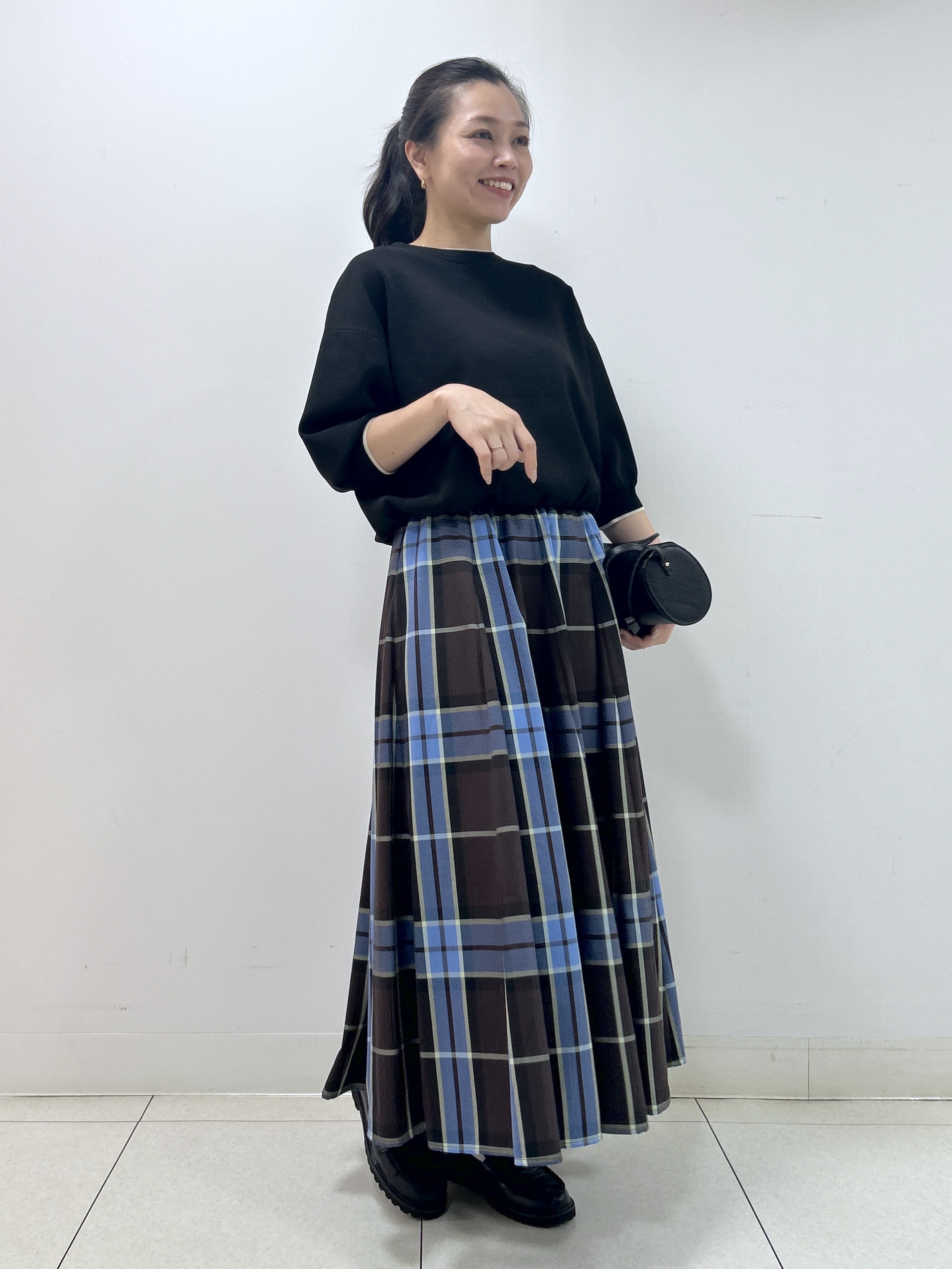 Kaiさんの「Dessin｜【UVカット/マシンウォッシャブル】6分袖配色ニット」を使ったコーディネート
