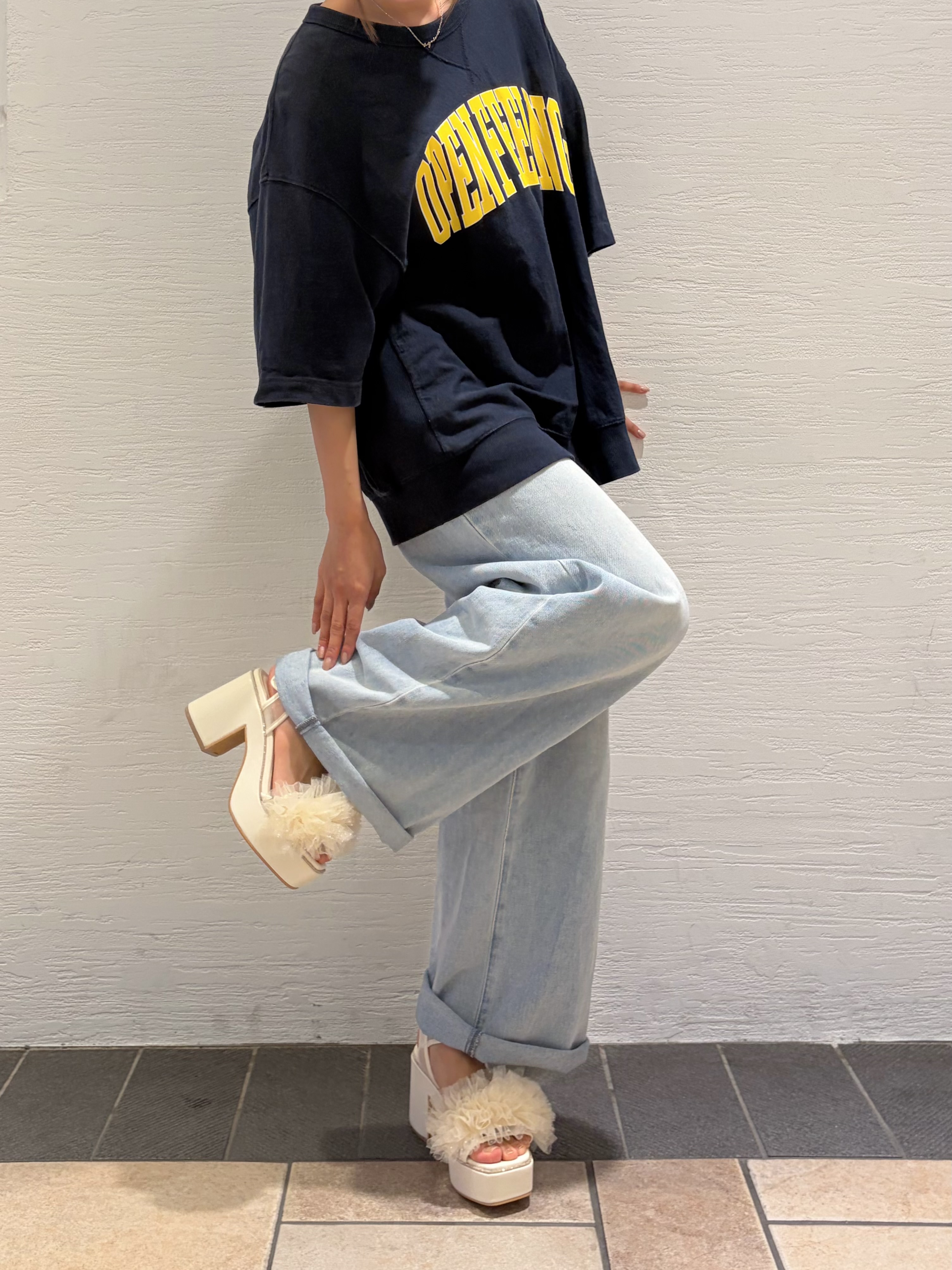 suzuhaさんの「ESPERANZA｜【ナチュ盛り／サンダル】2WAYフリルナチュ盛りサンダル」を使ったコーディネート