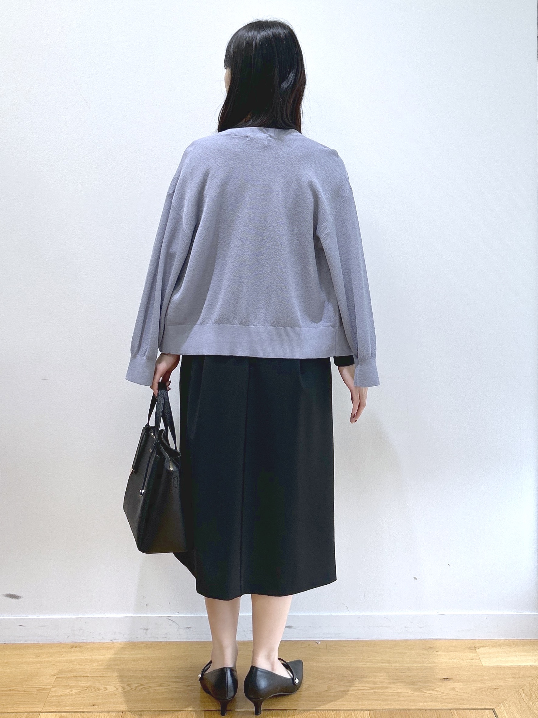 RINAさんの「OPAQUE.CLIP｜ストレッチハートネックワンピース【洗濯機OK／イージーアイロン】」を使ったコーディネート