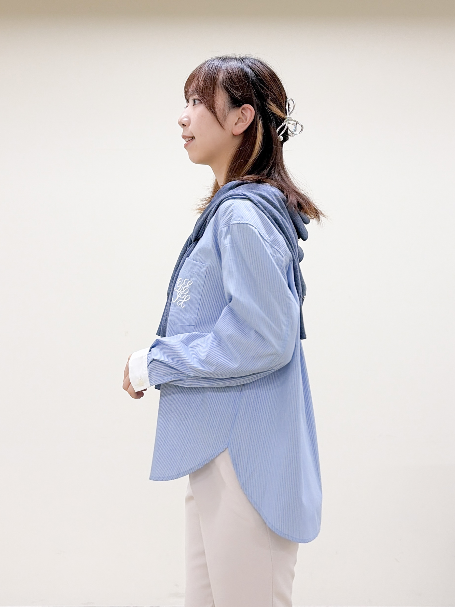 yurinaさんの「index｜【接触冷感／UVケア】ダブルストライプシャツ《洗濯機OK》」を使ったコーディネート
