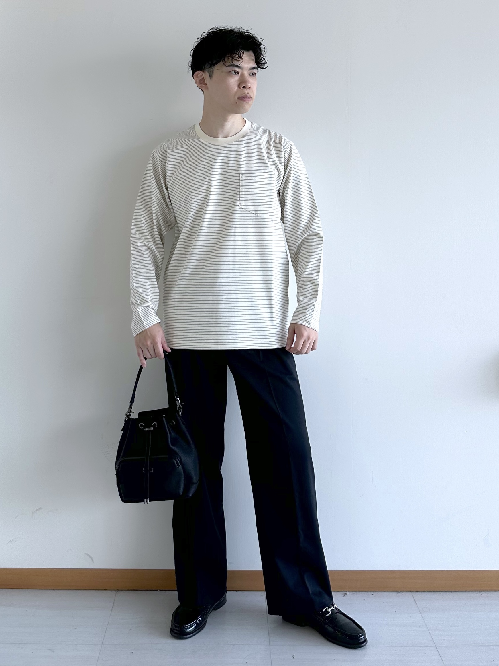 イッシーさんの「TAKEO KIKUCHI｜【BOWLER HAT LABEL】ジオメトリック柄カーディガン」を使ったコーディネート
