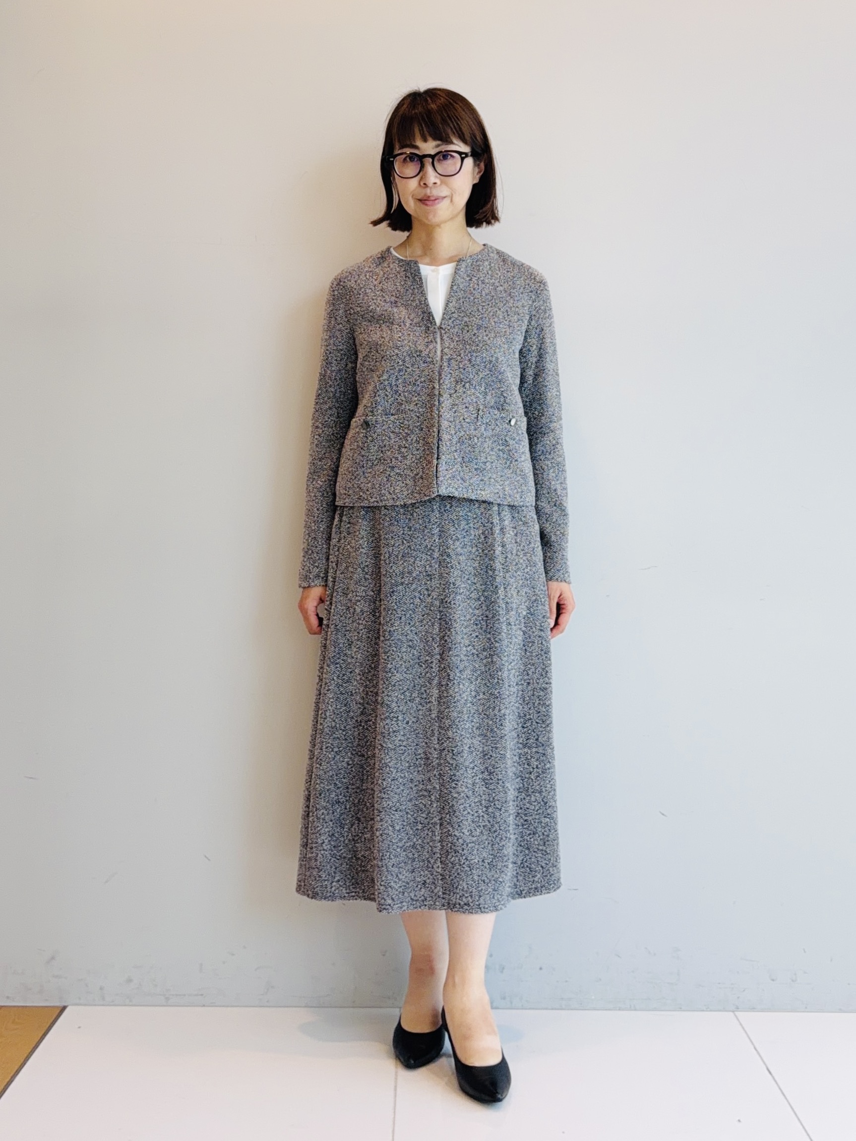 murayamaさんの「INDIVI｜【ラム革／美脚／通勤】レザーパンプス」を使ったコーディネート