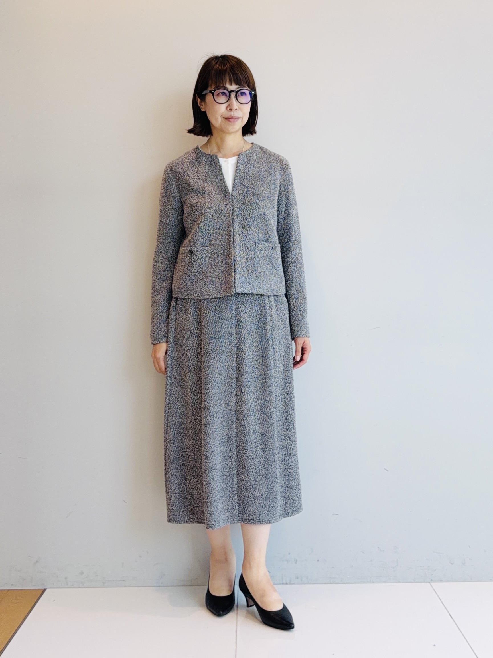 murayamaさんの「INDIVI｜【ラム革／美脚／通勤】レザーパンプス」を使ったコーディネート